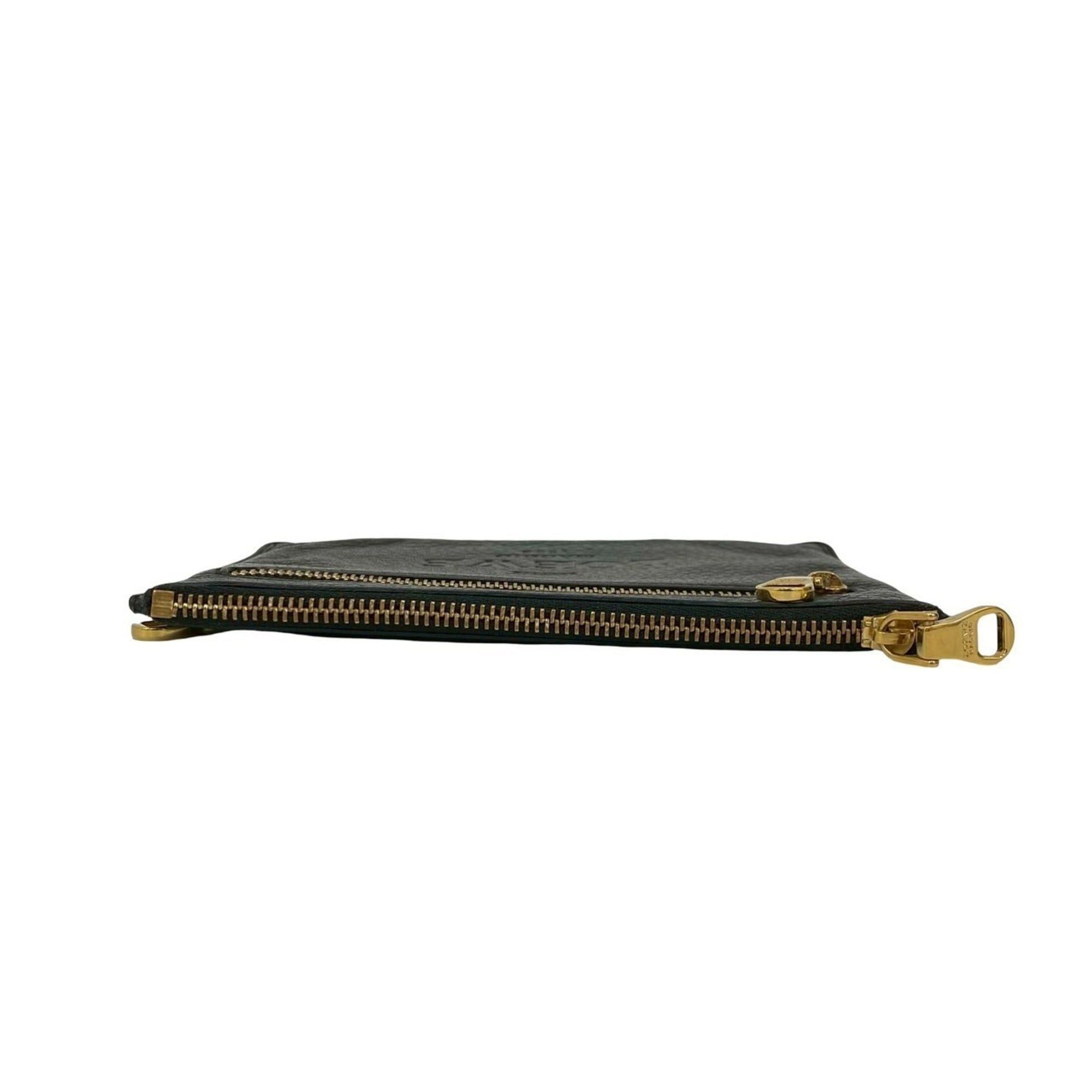 Loewe LOEWE Gold Leather Zipper Pouch/Coin Case, Black, 62954 Size ONE SIZE - 3 Thumbnail