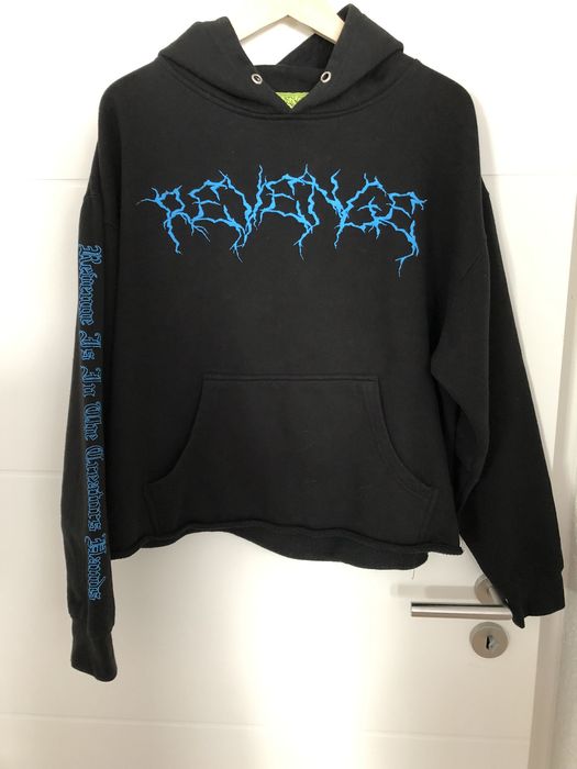 REVENGE Black Angels Lightning Hoodie Size Medium READ DESCRIPTION