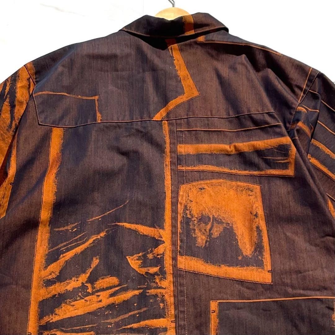 ISSEY MIYAKE MEN 20AW Denim Long Coat Orange Brown Size L