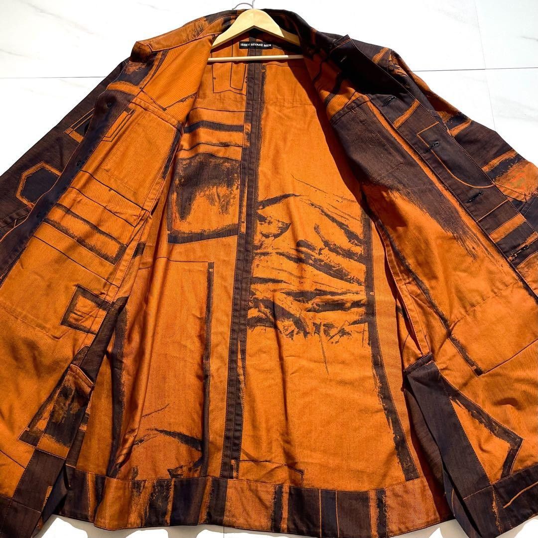 ISSEY MIYAKE MEN 20AW Denim Long Coat Orange Brown Size L