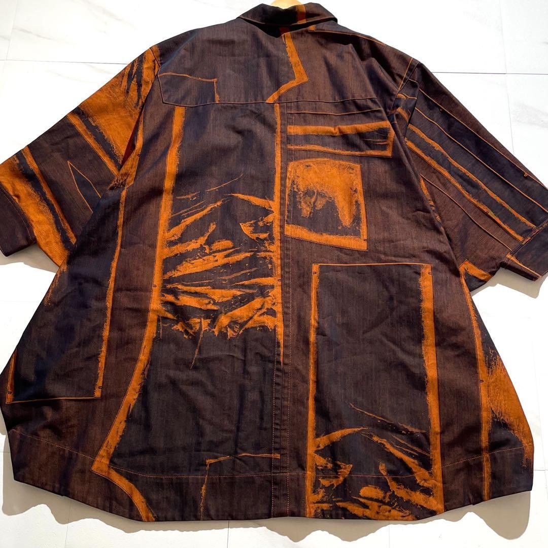 ISSEY MIYAKE MEN 20AW Denim Long Coat Orange Brown Size L