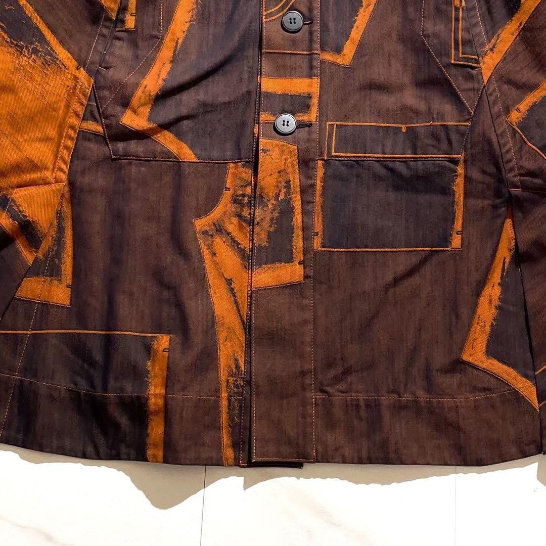 ISSEY MIYAKE MEN 20AW Denim Long Coat Orange Brown Size L