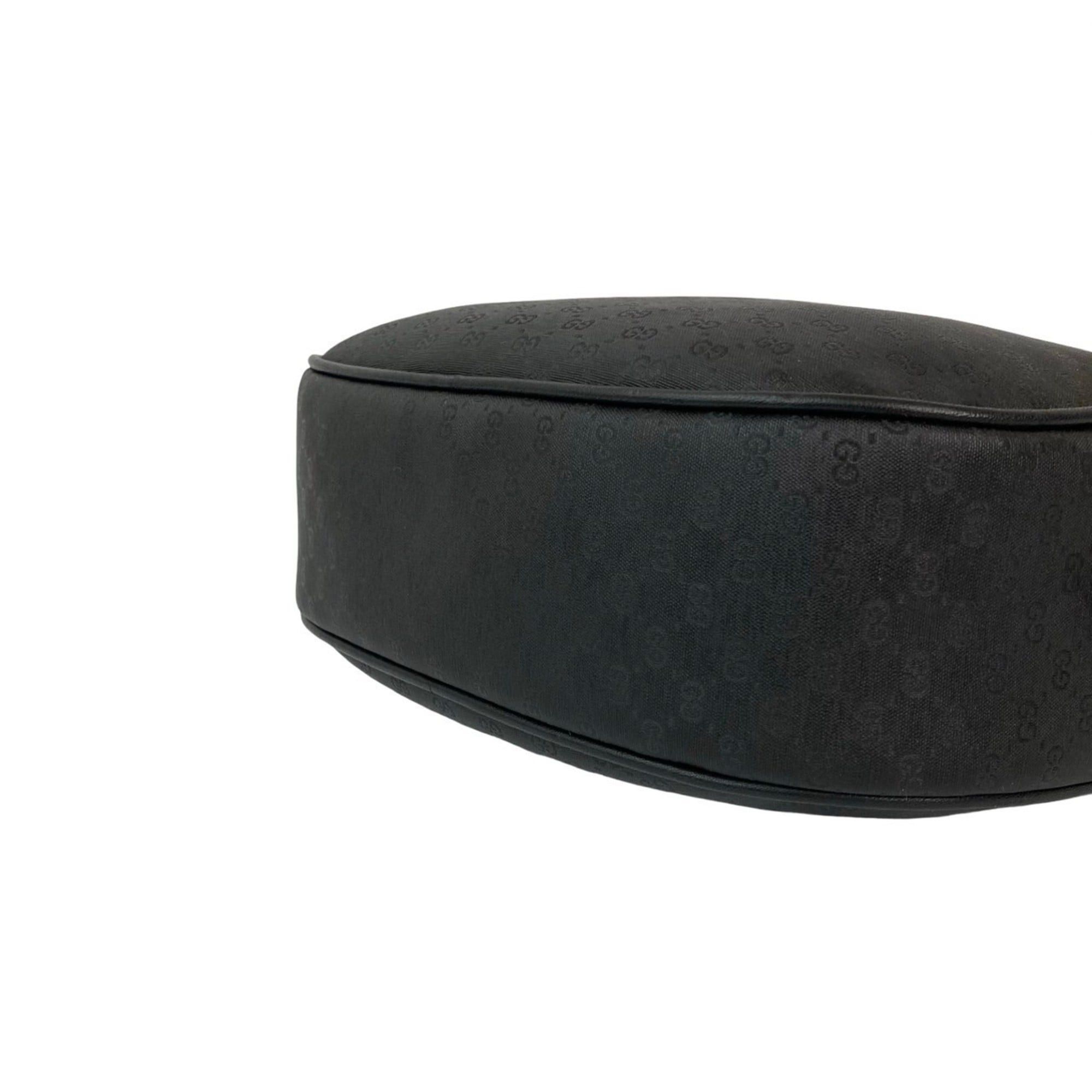 Gucci GUCCI Old Gucci Micro GG Logo Leather Mini Shoulder Bag Pochette Black 176-7 Size ONE SIZE - 8 Thumbnail
