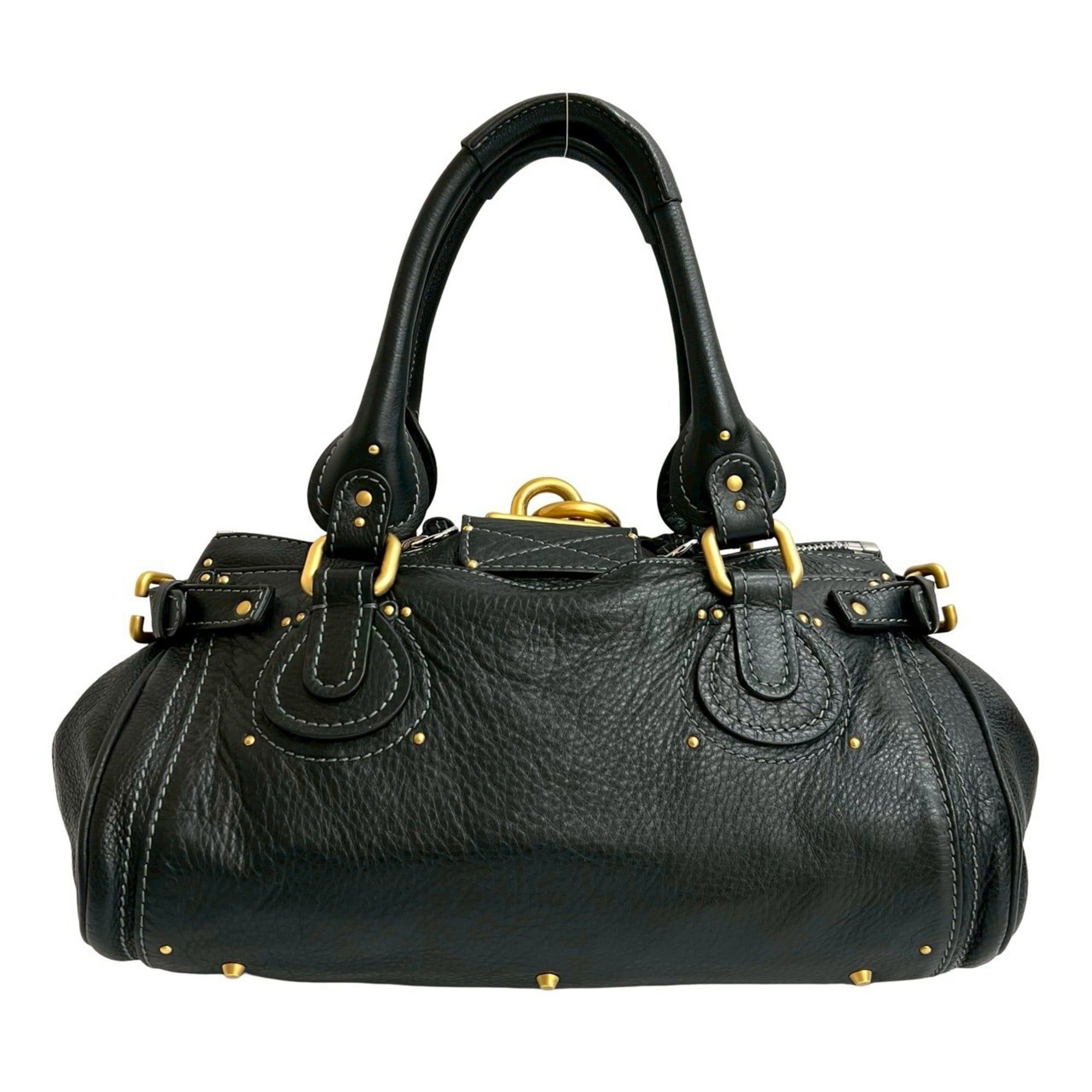 Chloe Chloé Chloe Paddington Leather Handbag, Mini Tote Bag, Boston Black, 26554 Size ONE SIZE - 4 Thumbnail
