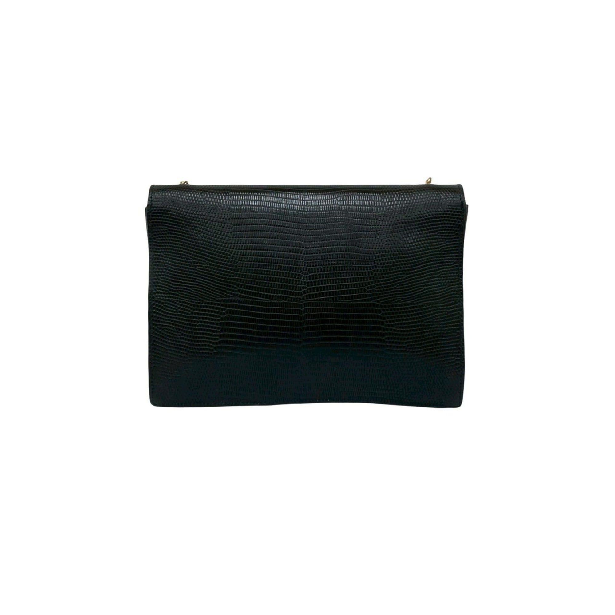 Fendi FENDI Zucca FF Logo Leather Chain Mini Shoulder Bag Pochette Sacoche Black 26151 Size ONE SIZE - 3 Thumbnail