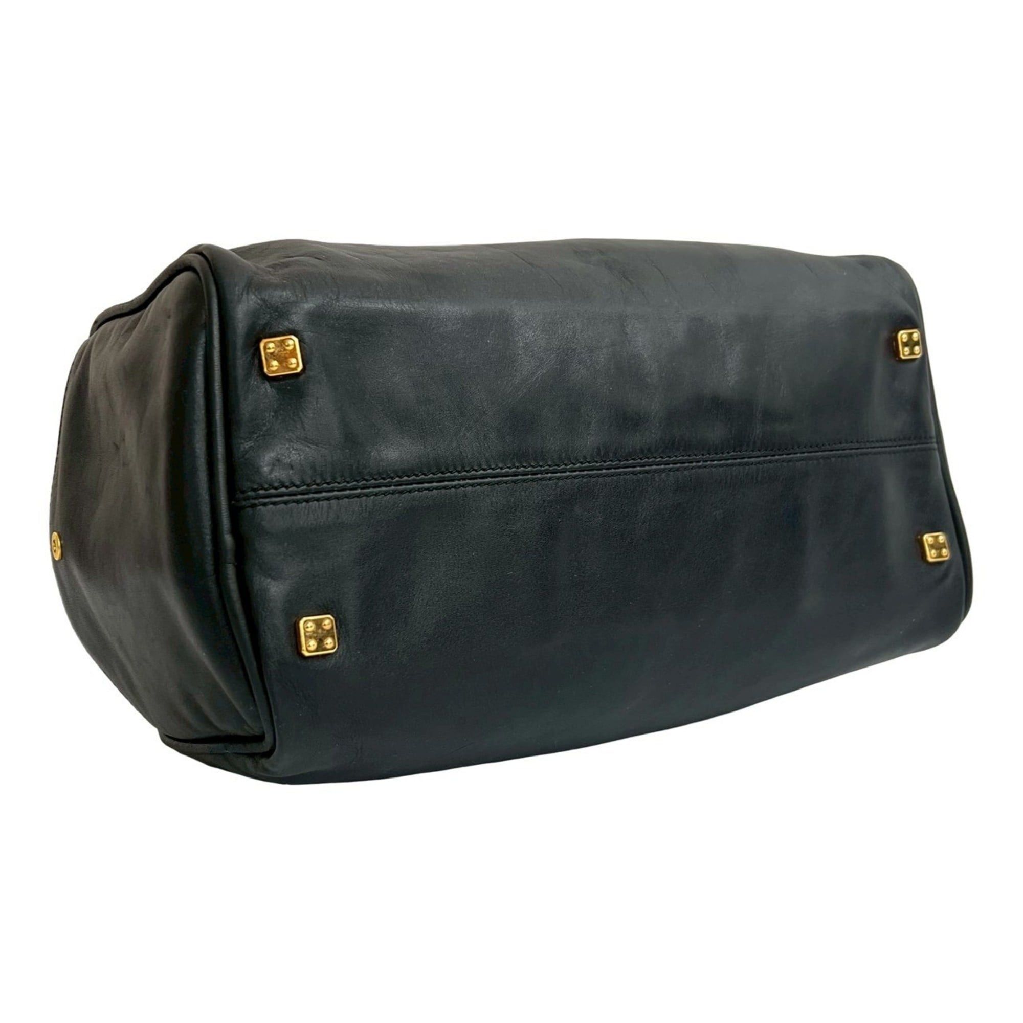 Loewe LOEWE Amazona 28 Anagram Logo Leather Handbag/Mini Boston Bag, Black, 32926 Size ONE SIZE - 7 Thumbnail