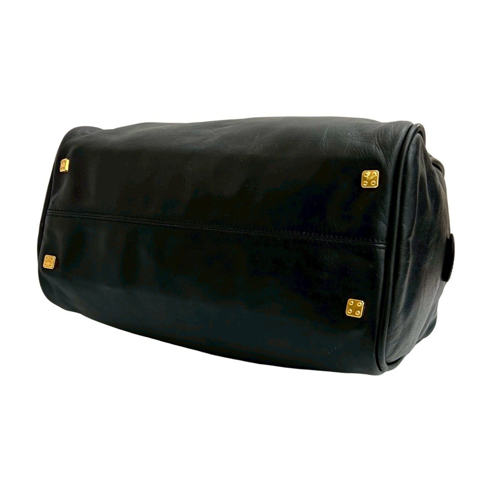 Loewe LOEWE Amazona 28 Anagram Logo Leather Handbag/Mini Boston Bag, Black, 32926 Size ONE SIZE - 8 Thumbnail