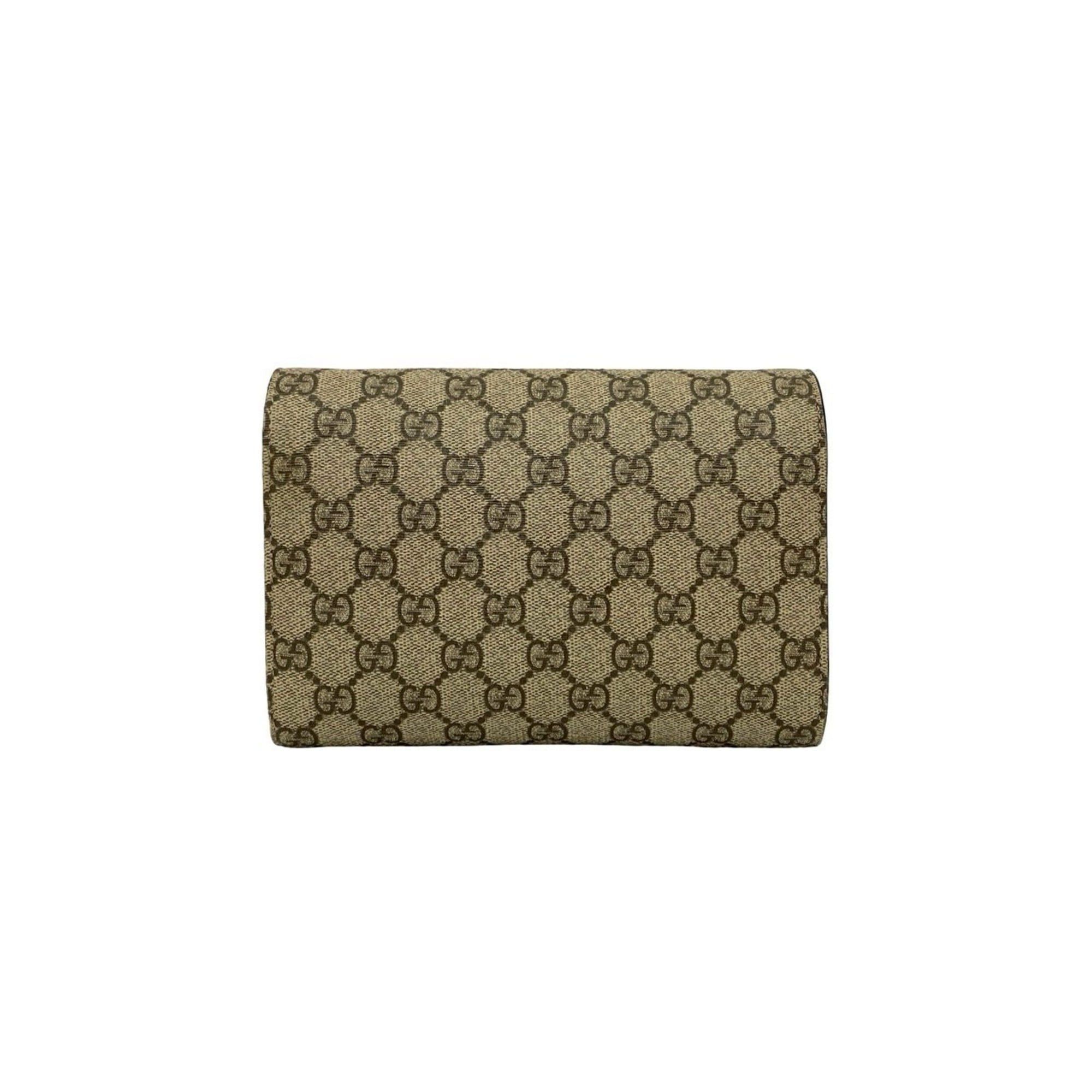 Gucci GUCCI Dionysus GG Supreme Leather Chain Shoulder Bag/Wallet/Pochette Brown 97530 Size ONE SIZE - 3 Thumbnail
