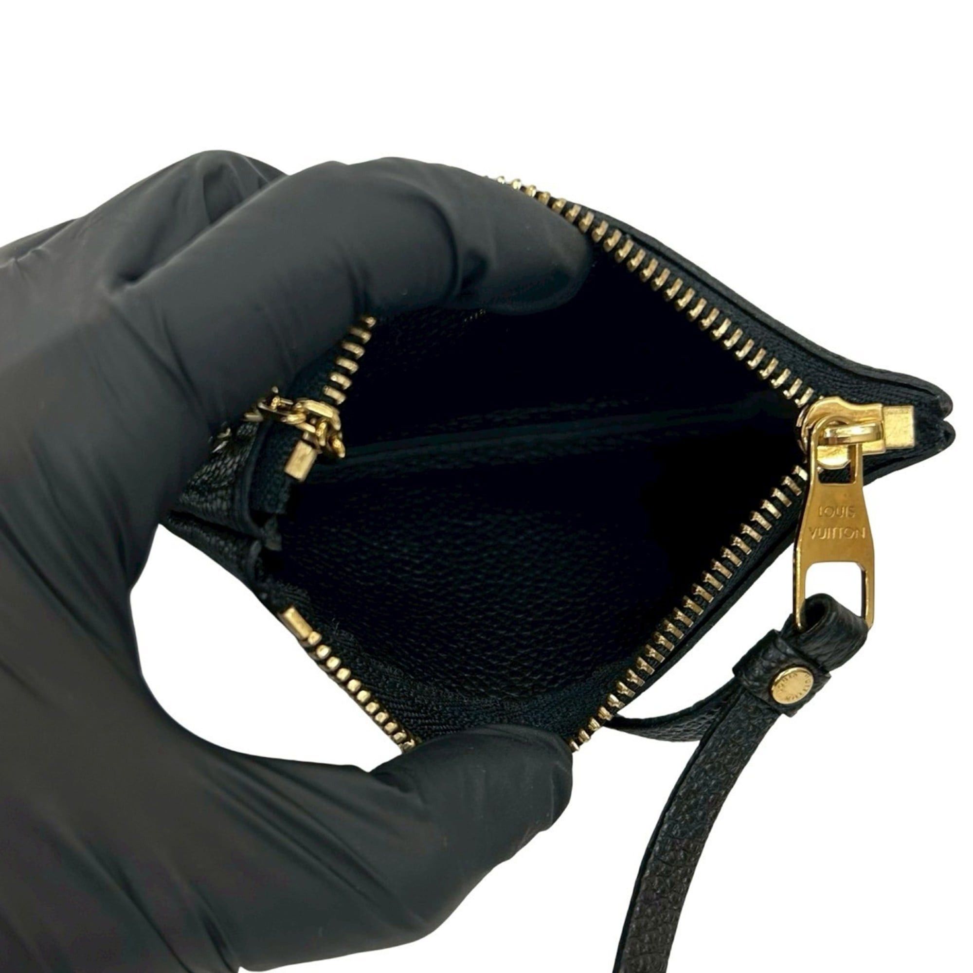 Louis Vuitton LOUIS VUITTON Pochette Clé Monogram Empreinte Leather Coin Case/Key Case, Noir, 2400b Size ONE SIZE - 7 Thumbnail