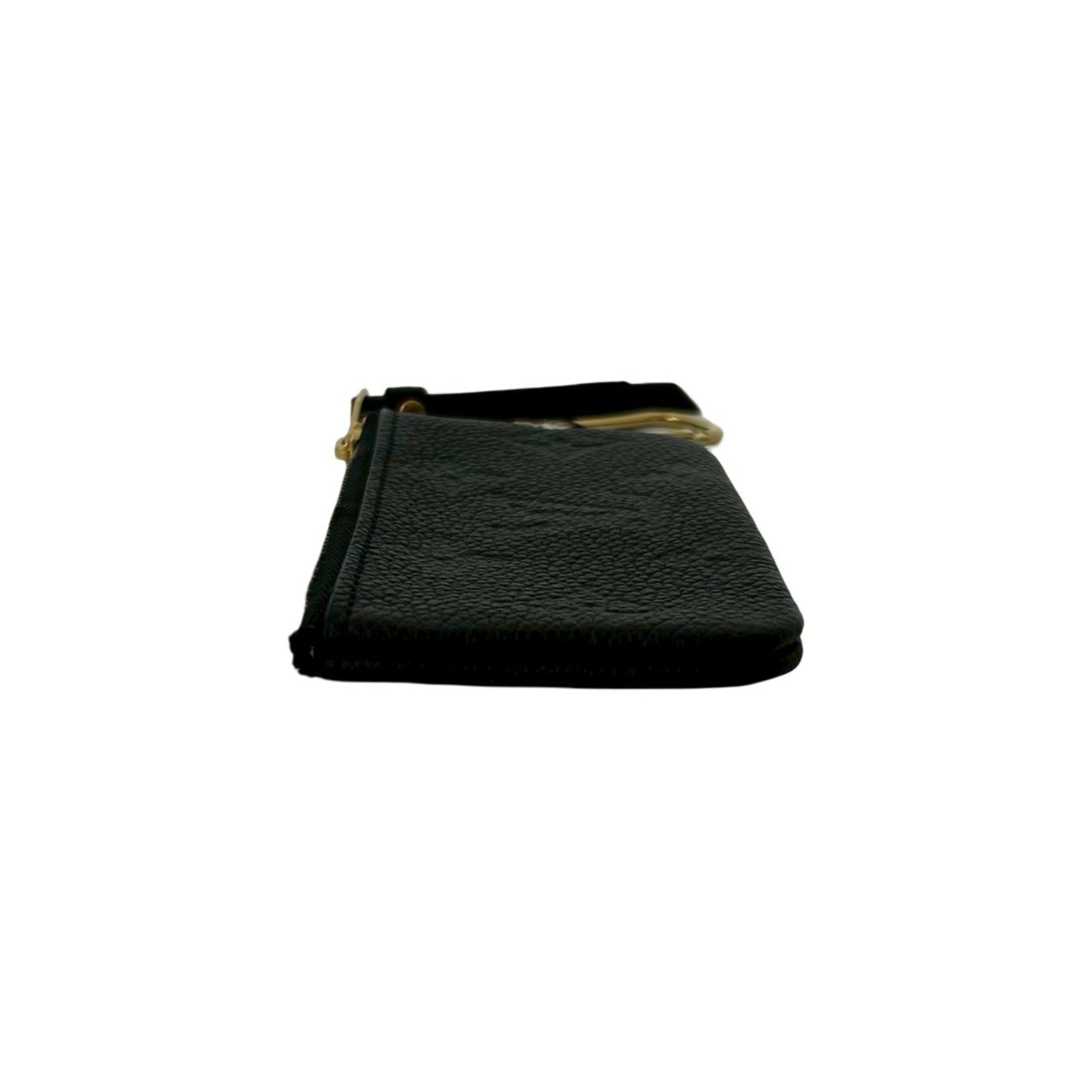 Louis Vuitton LOUIS VUITTON Pochette Clé Monogram Empreinte Leather Coin Case/Key Case, Noir, 2400b Size ONE SIZE - 4 Thumbnail