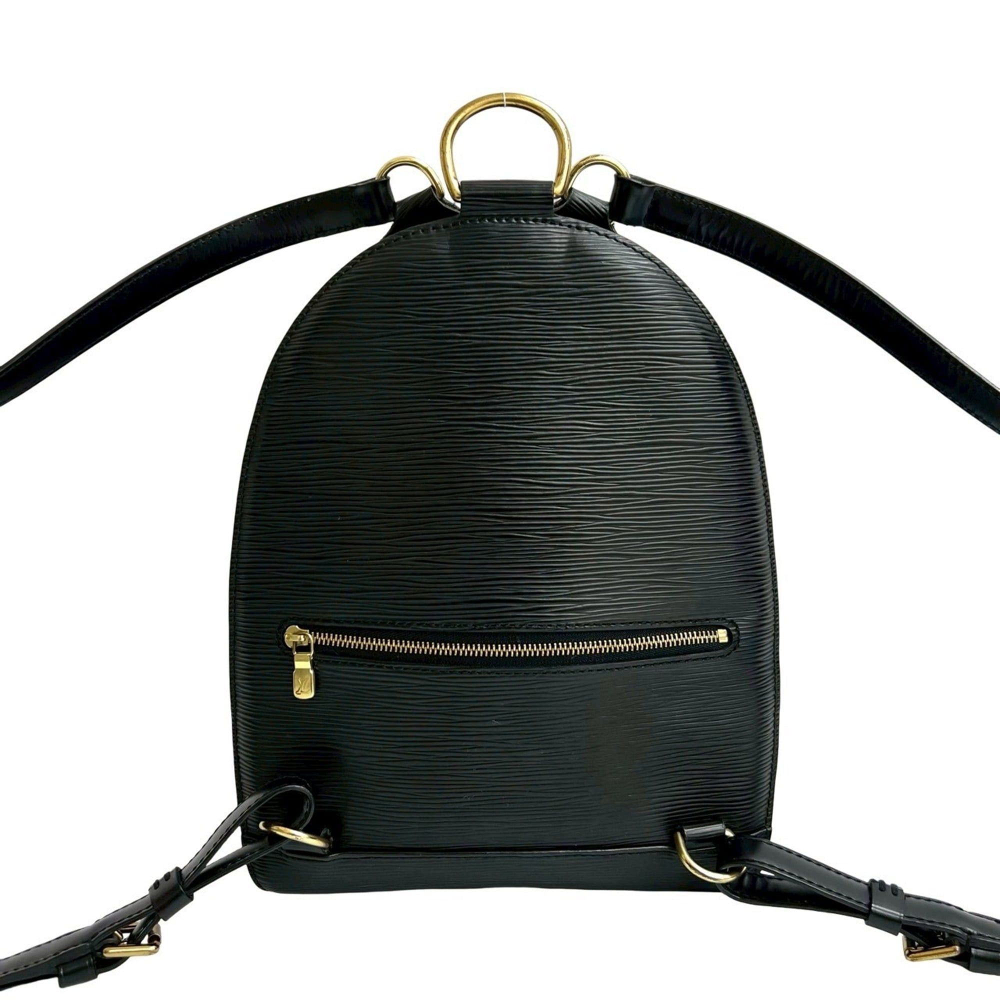 Louis Vuitton LOUIS VUITTON Mabillon Epi Leather Backpack/Daypack in Noir, 435-9 Size ONE SIZE - 3 Thumbnail