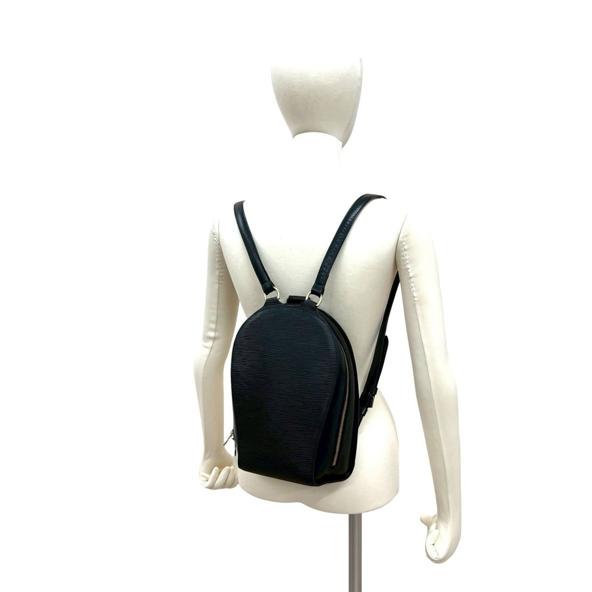 Louis Vuitton LOUIS VUITTON Mabillon Epi Leather Backpack/Daypack in Noir, 435-9 Size ONE SIZE - 2 Thumbnail