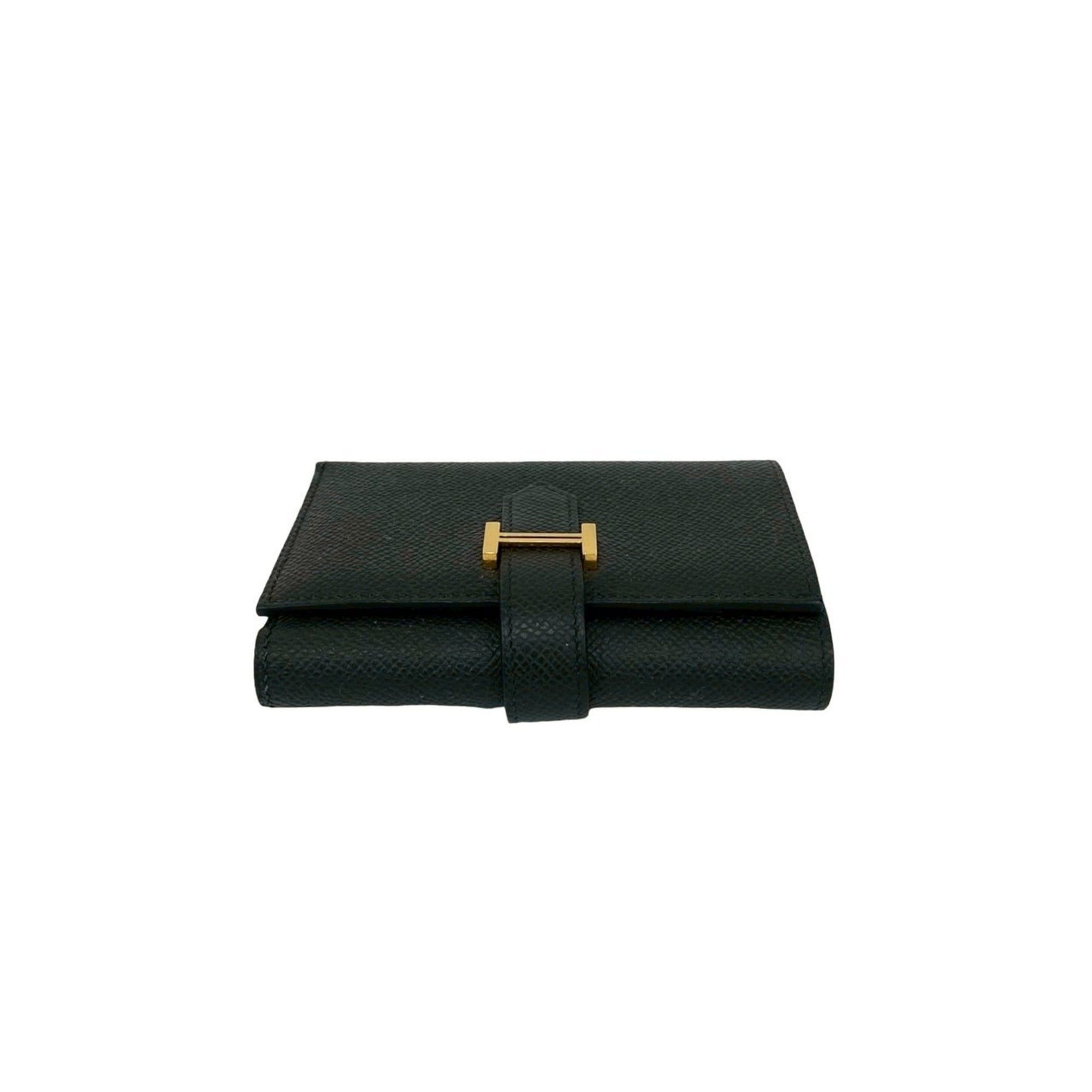 Hermes HERMES Bearn Combination Epsom Leather Tri-fold Wallet Black 45456 W Size ONE SIZE - 3 Thumbnail