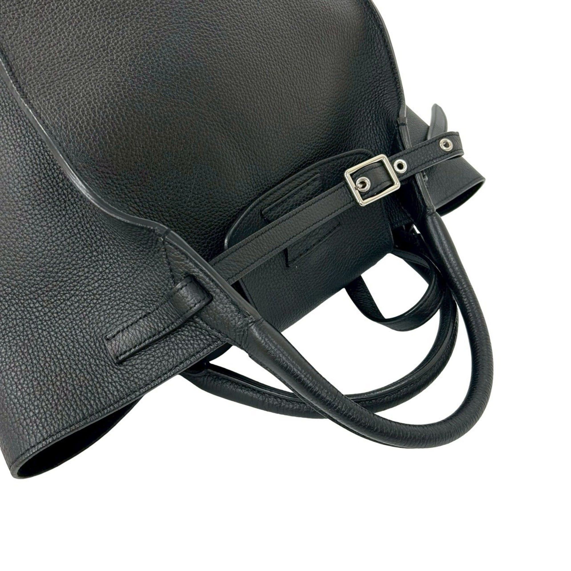 Celine CELINE Big Bag Small Leather 2-Way Handbag Tote Black 64994 Size ONE SIZE - 4 Thumbnail
