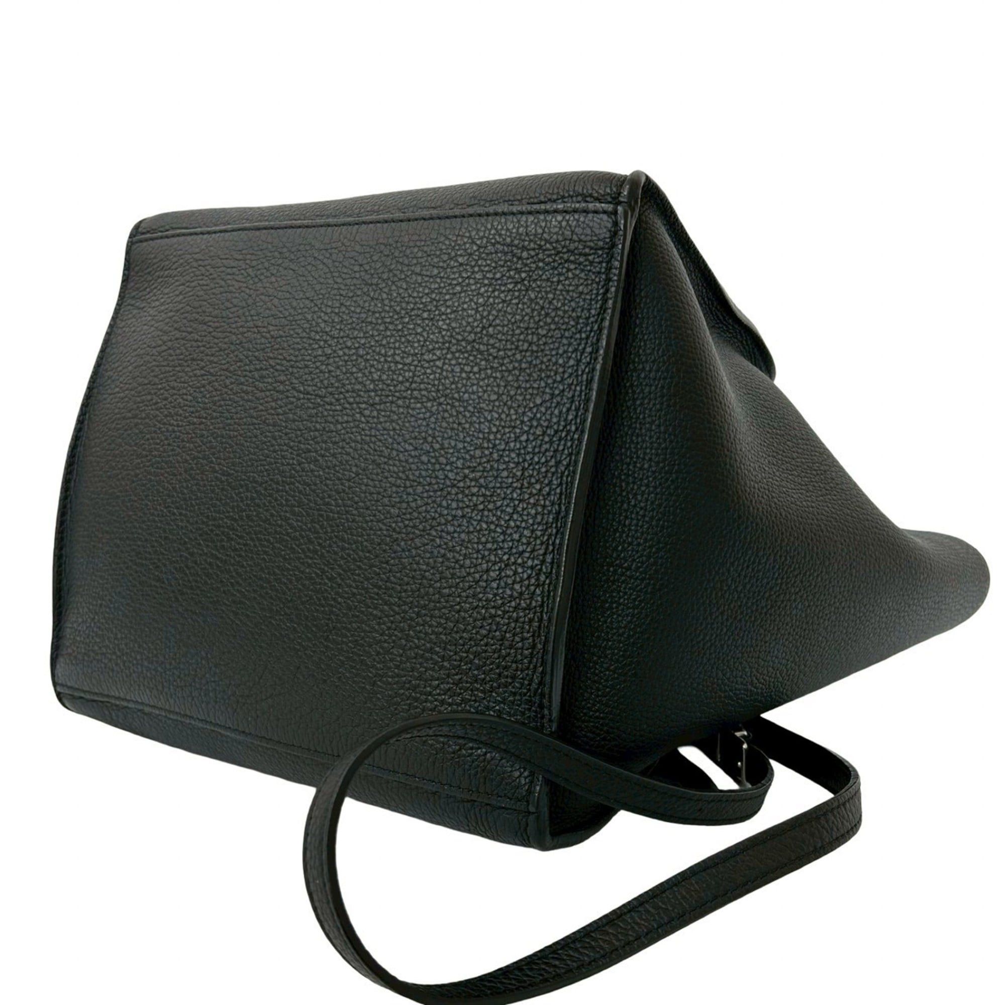 Celine CELINE Big Bag Small Leather 2-Way Handbag Tote Black 64994 Size ONE SIZE - 8 Thumbnail
