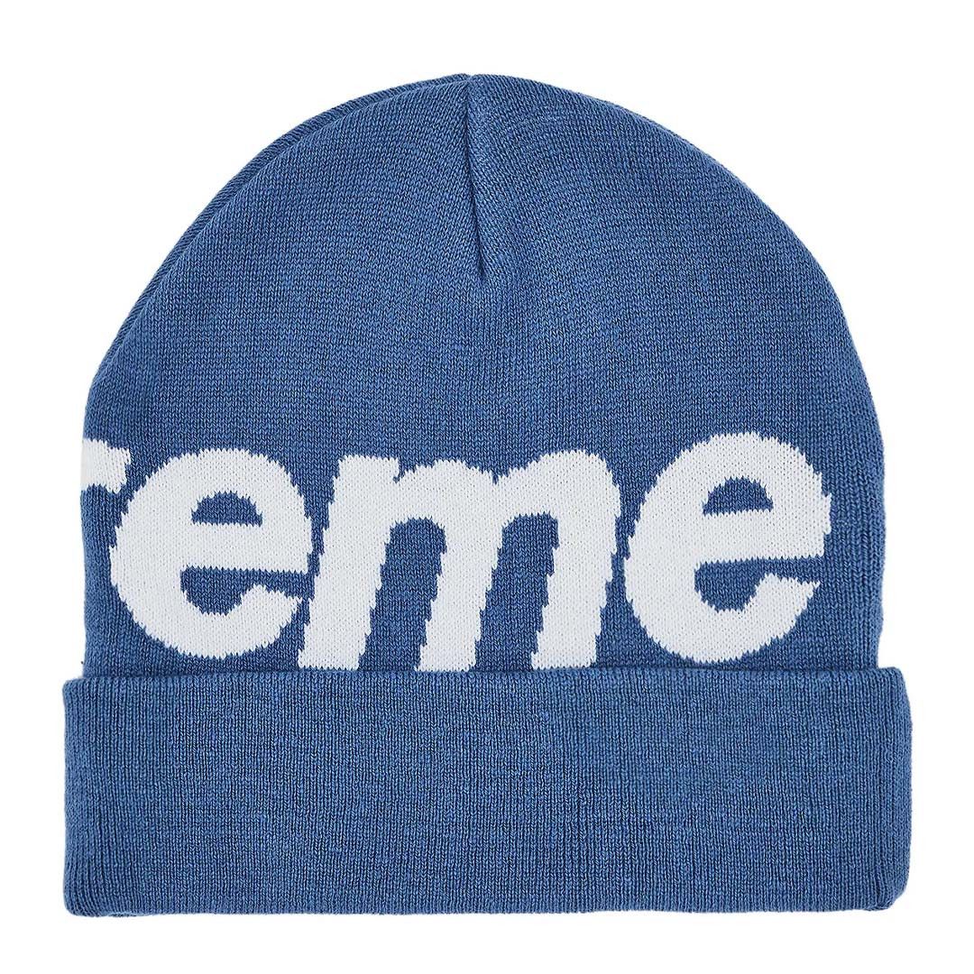 Supreme Big Logo Beanie 'Slate Blue' Size ONE SIZE - 2 Thumbnail