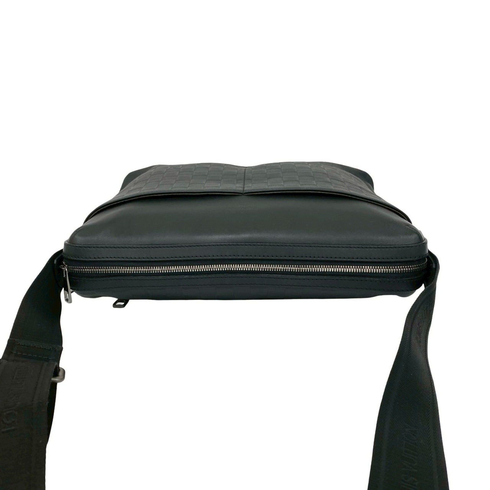Louis Vuitton LOUIS VUITTON Calypso MM Damier Infini Leather Shoulder Bag/Pochette Black 47796 Size ONE SIZE - 4 Thumbnail