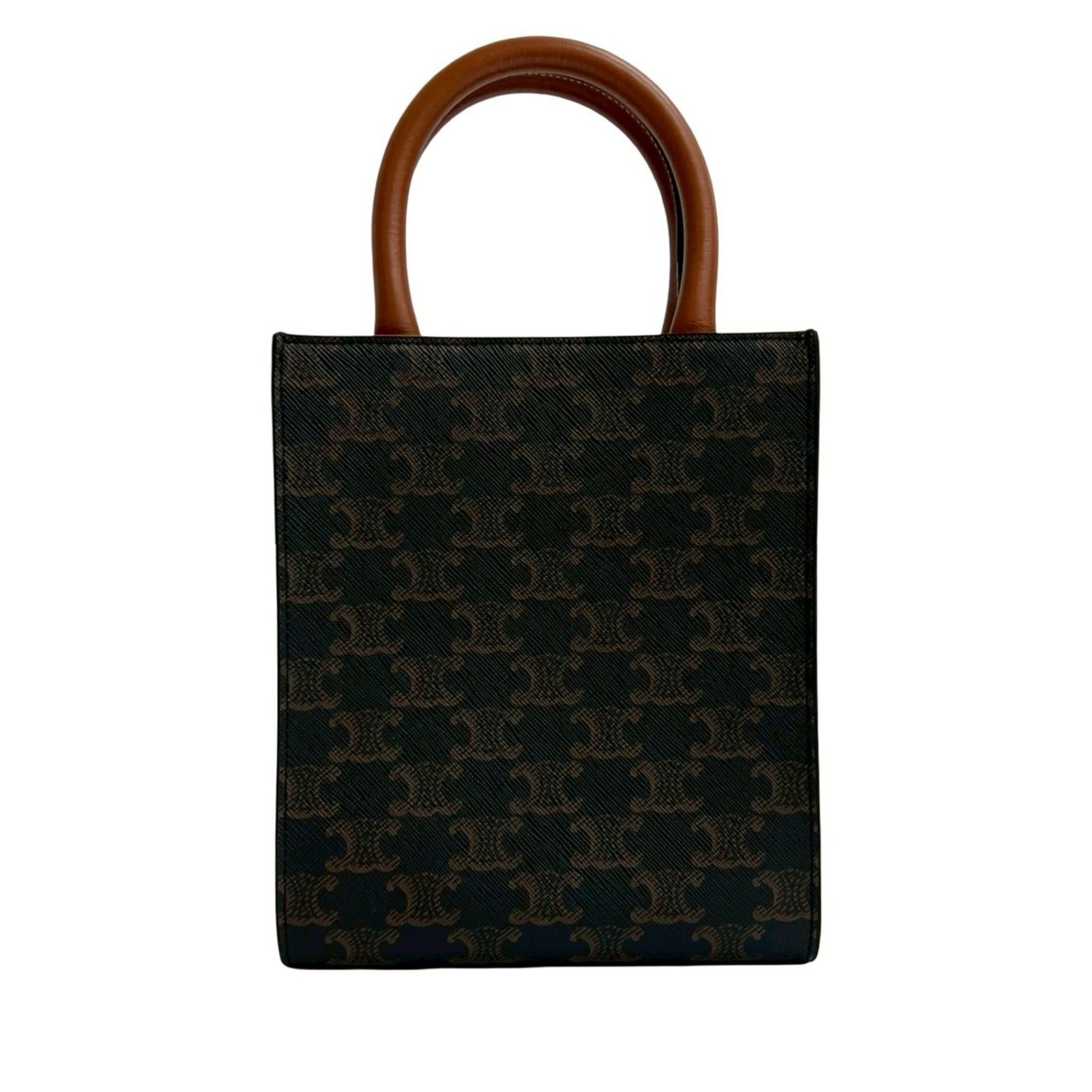 Celine CELINE Vertical Cabas Mini Leather 2-Way Handbag, Tote Bag, Shoulder Brown 21735 Size ONE SIZE - 3 Thumbnail