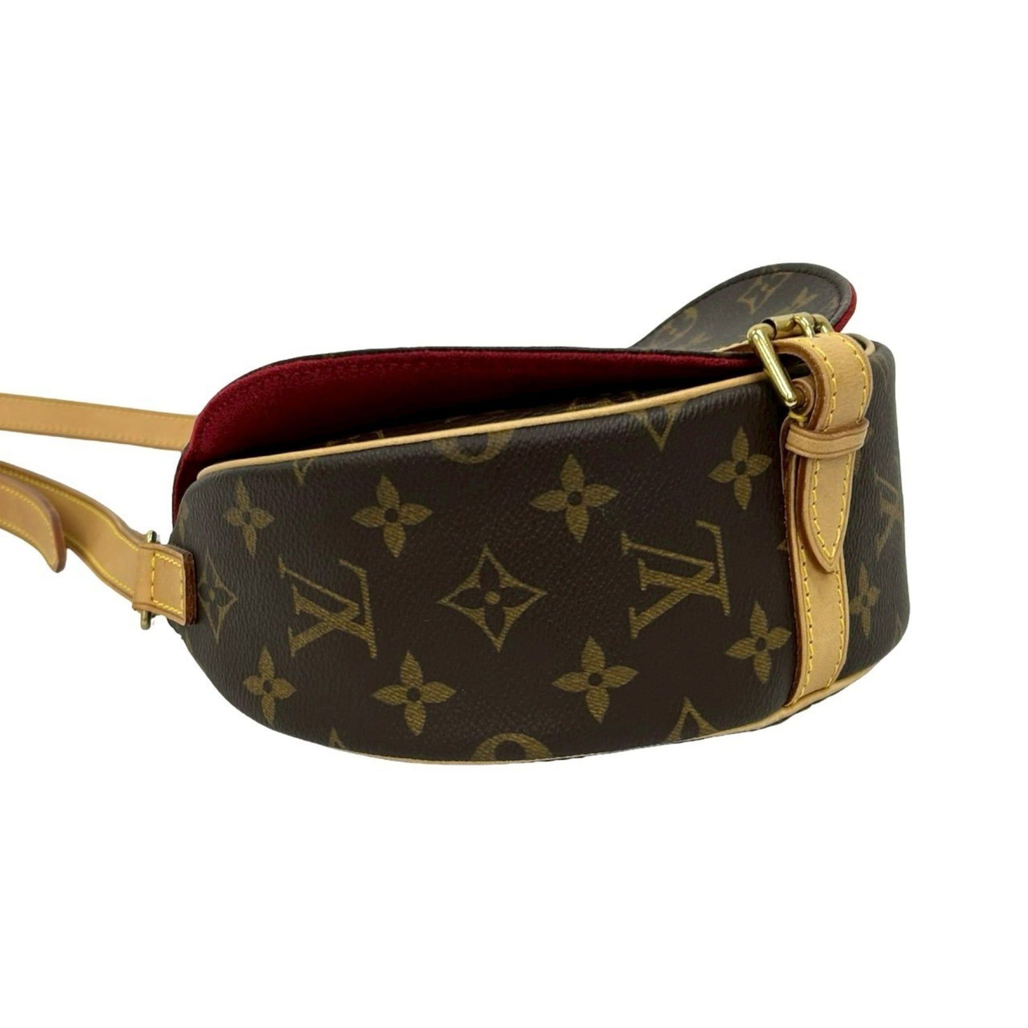 Louis Vuitton LOUIS VUITTON Tambourine Monogram Leather Mini Shoulder Bag/Pochette Brown 41100 Size ONE SIZE - 7 Thumbnail