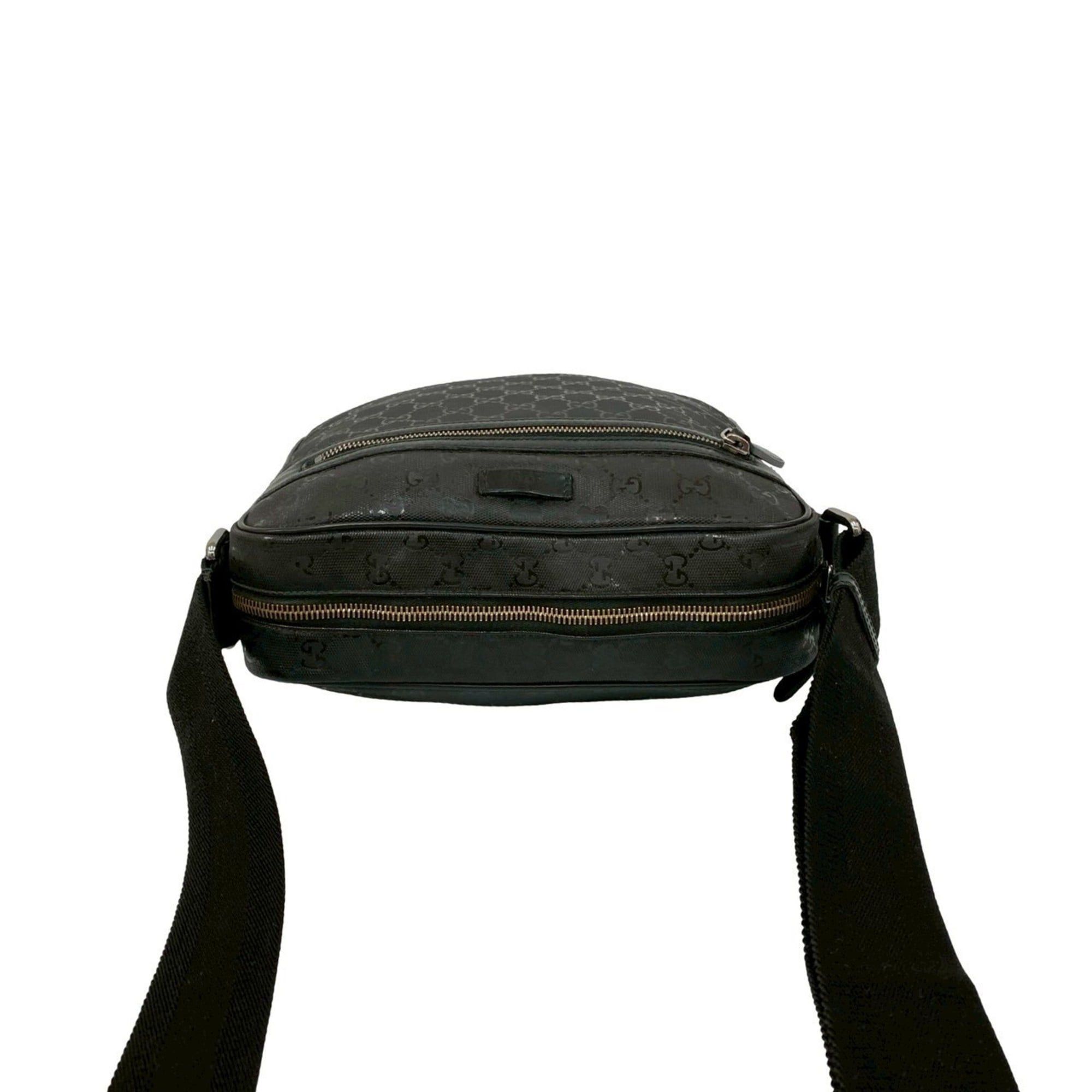 Gucci GUCCI GG Logo Imprime Leather Shoulder Bag/Messenger Bag/Pochette/Sacoche Black 26229 Size ONE SIZE - 4 Thumbnail