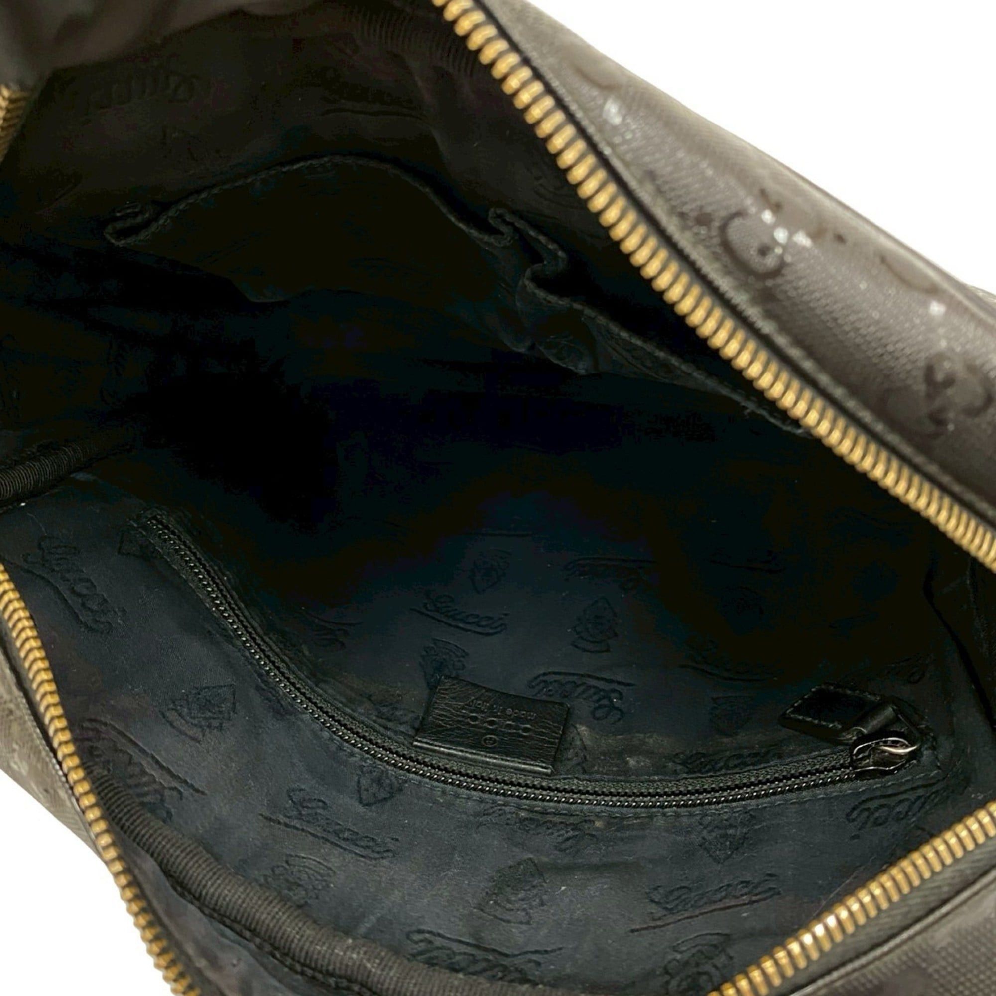 Gucci GUCCI GG Logo Imprime Leather Shoulder Bag/Messenger Bag/Pochette/Sacoche Black 26229 Size ONE SIZE - 9 Thumbnail