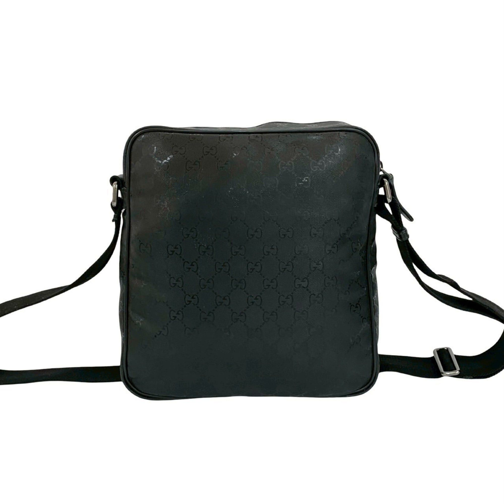 Gucci GUCCI GG Logo Imprime Leather Shoulder Bag/Messenger Bag/Pochette/Sacoche Black 26229 Size ONE SIZE - 3 Thumbnail