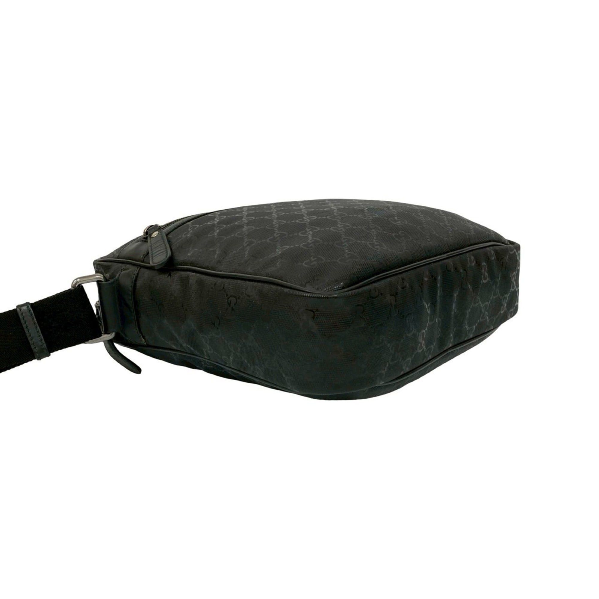 Gucci GUCCI GG Logo Imprime Leather Shoulder Bag/Messenger Bag/Pochette/Sacoche Black 26229 Size ONE SIZE - 7 Thumbnail