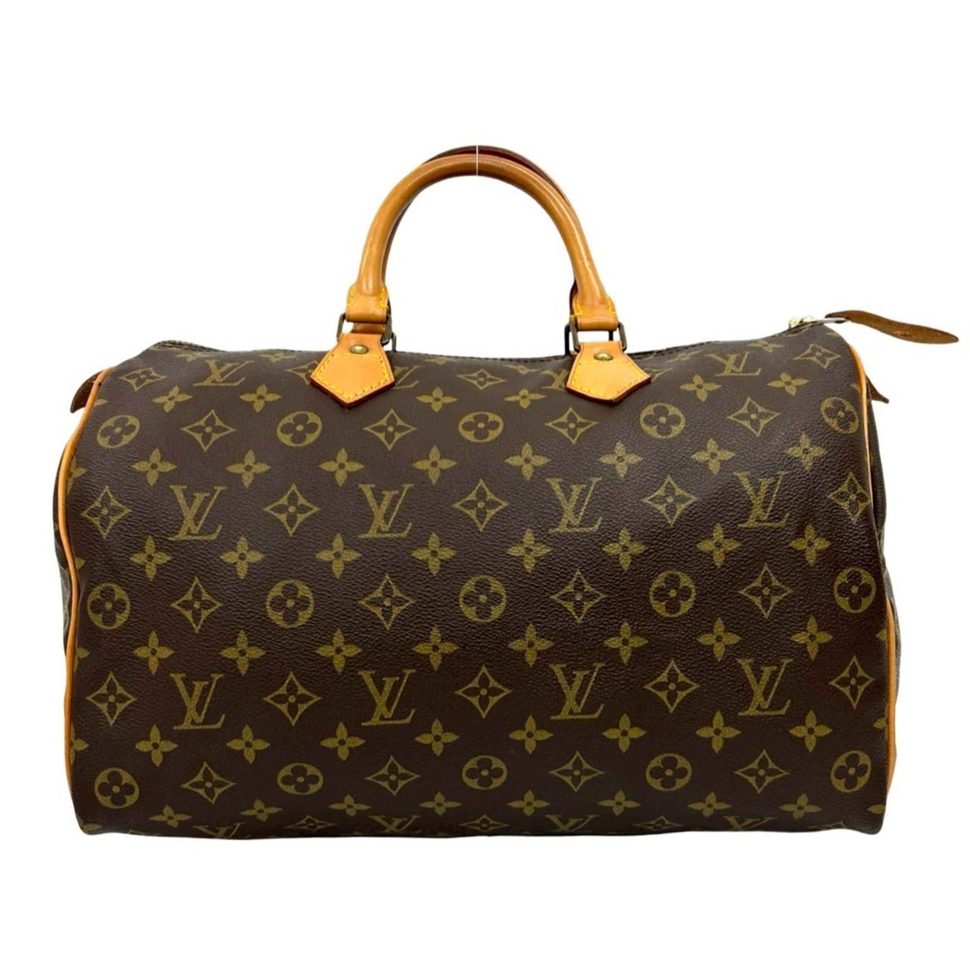 Louis Vuitton LOUIS VUITTON Speedy 35 Monogram Leather Handbag/Boston Bag Brown 47804 Size ONE SIZE - 3 Thumbnail