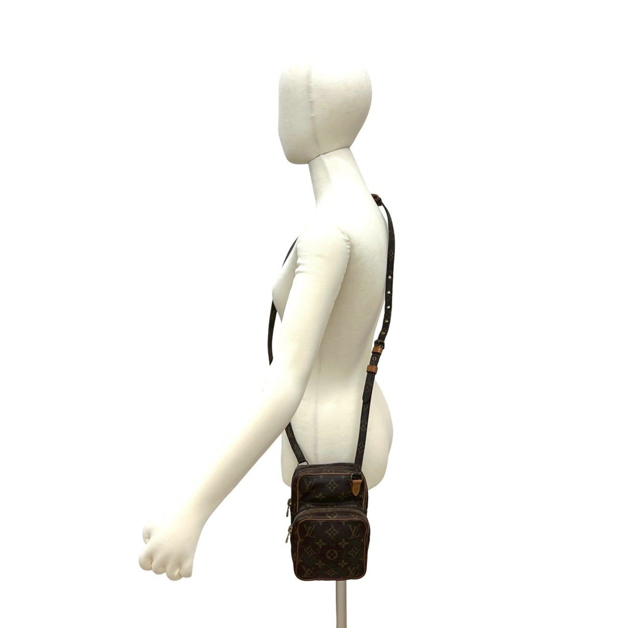 Louis Vuitton LOUIS VUITTON Amazon Monogram Leather Shoulder Bag/Pochette Brown ph2-9 Size ONE SIZE - 2 Thumbnail