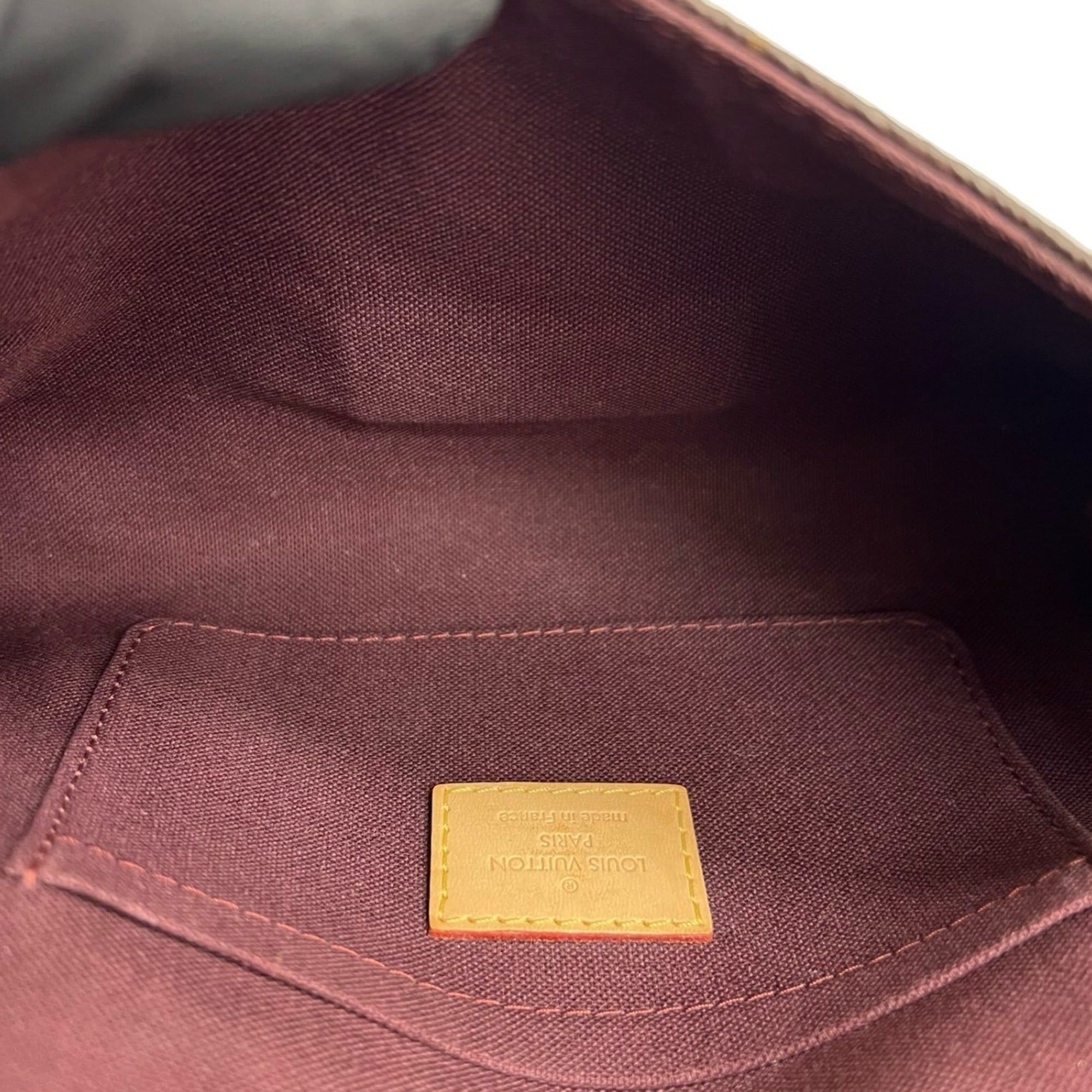 Louis Vuitton LOUIS VUITTON Favorite PM Monogram Leather 2-Way Handbag/Shoulder Bag, Brown, f2131 Size ONE SIZE - 9 Thumbnail