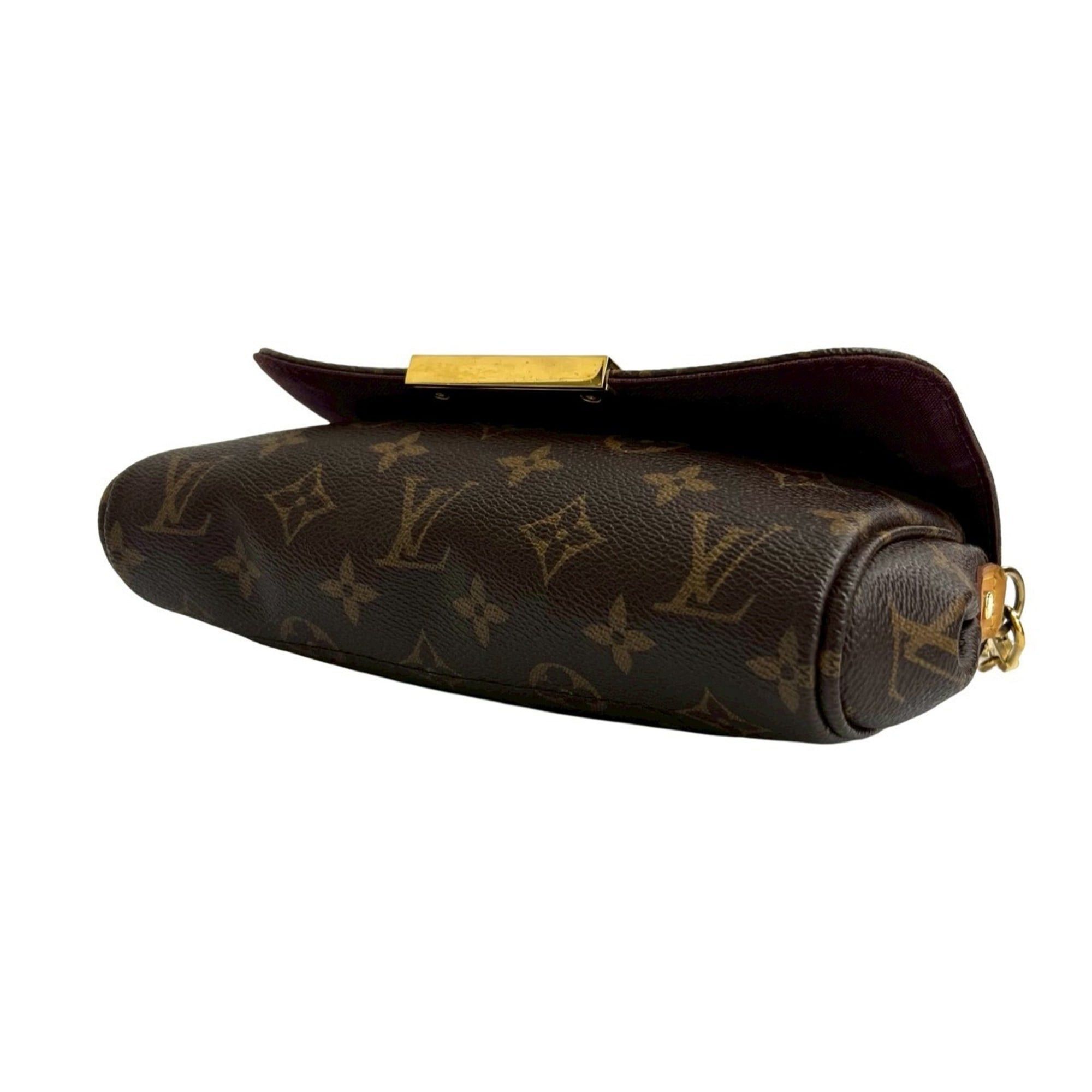 Louis Vuitton LOUIS VUITTON Favorite PM Monogram Leather 2-Way Handbag/Shoulder Bag, Brown, f2131 Size ONE SIZE - 8 Thumbnail