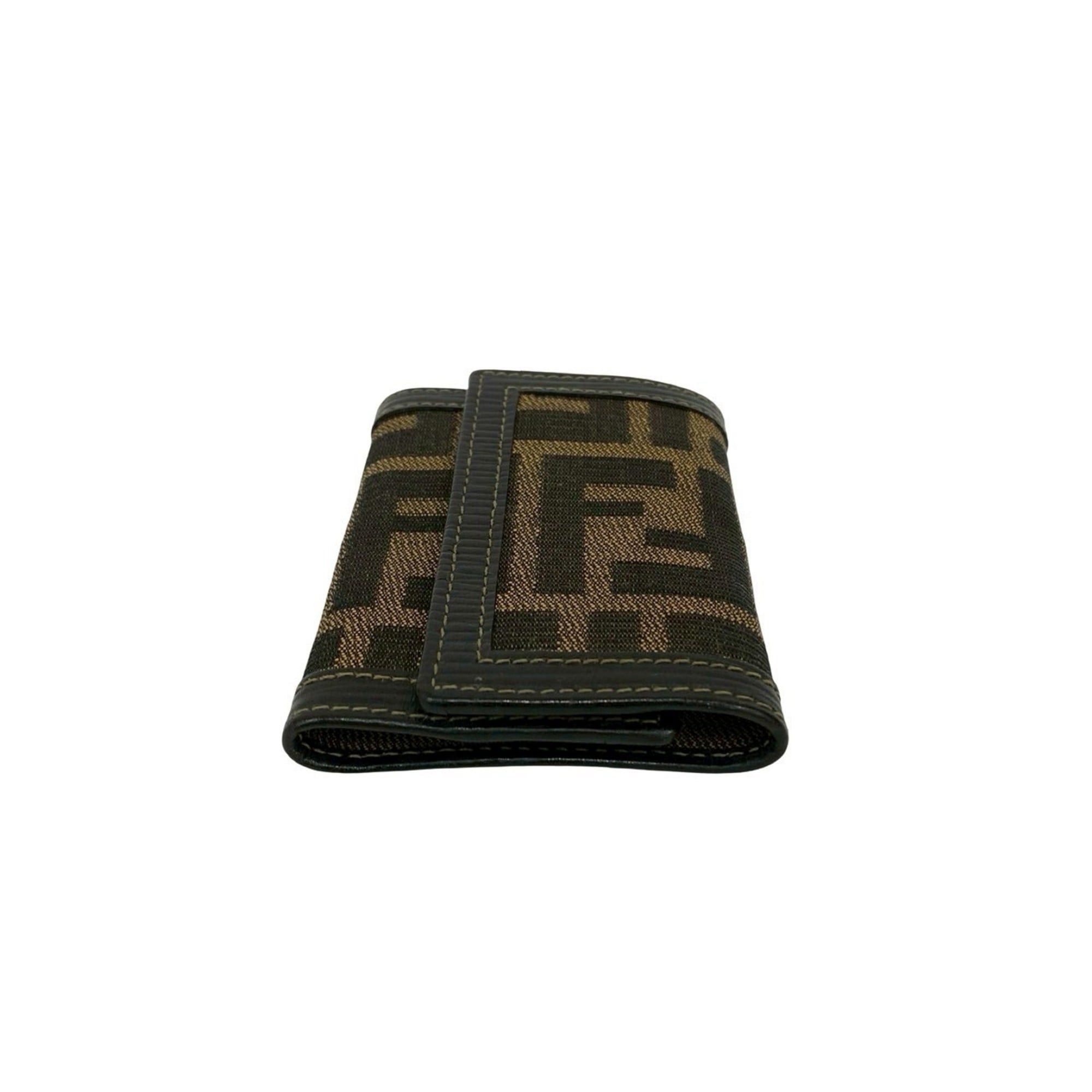 Fendi FENDI Zucca FF Canvas Leather Key Case, Cover, Holder, Black/Brown, 12110 Size ONE SIZE - 5 Thumbnail