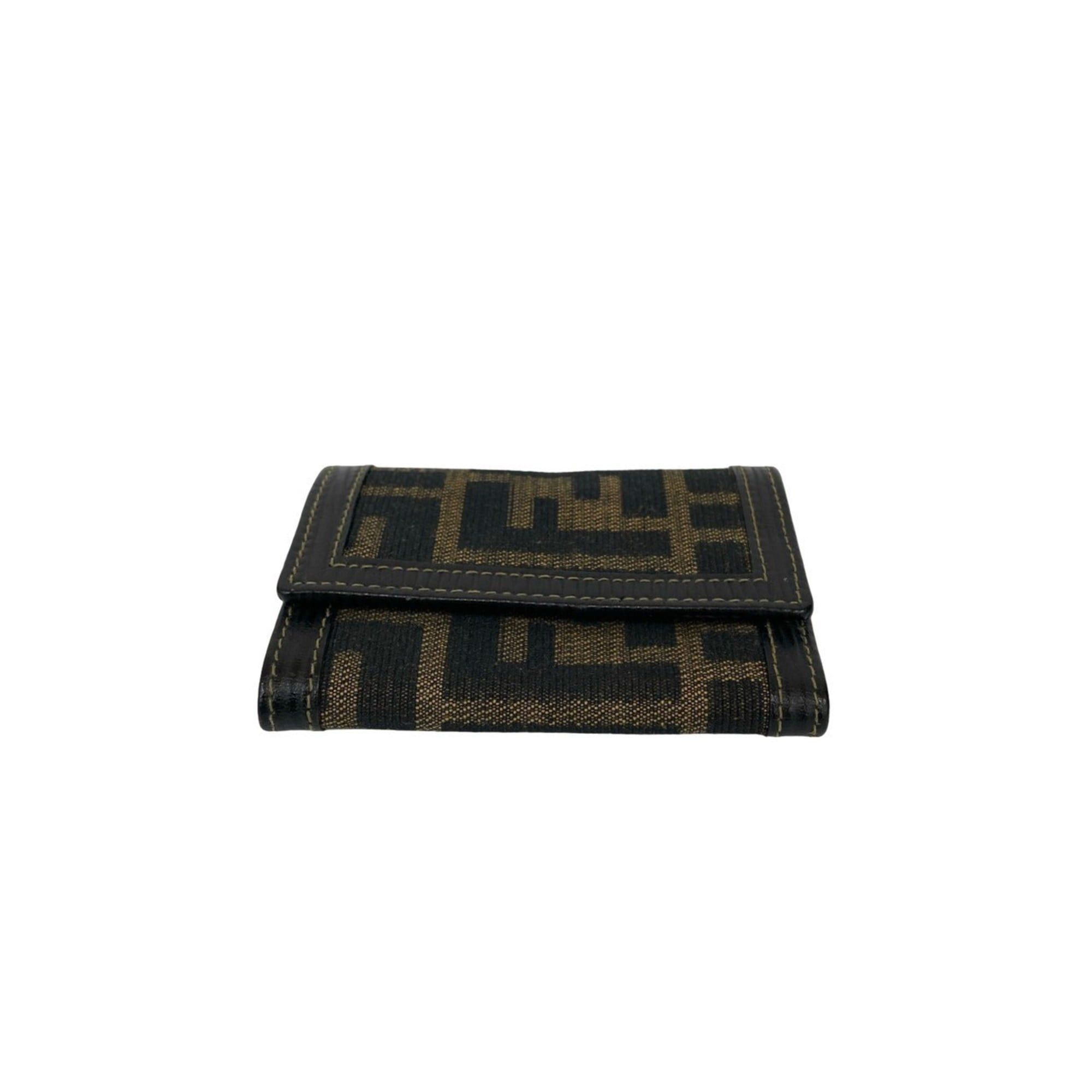Fendi FENDI Zucca FF Canvas Leather Key Case, Cover, Holder, Black/Brown, 12110 Size ONE SIZE - 6 Thumbnail