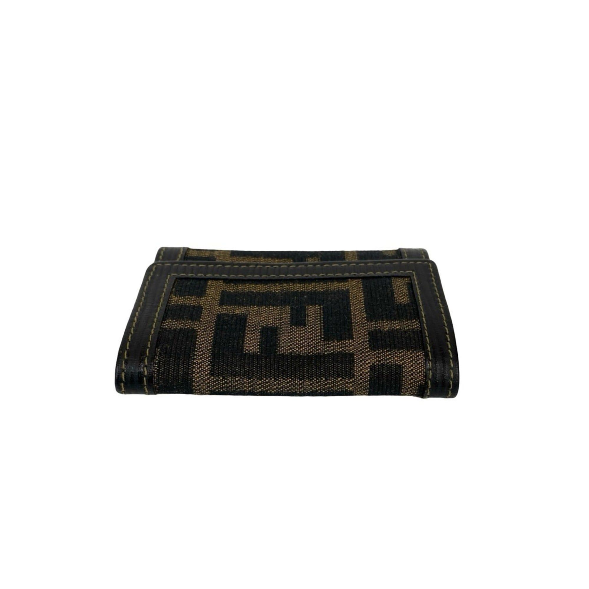 Fendi FENDI Zucca FF Canvas Leather Key Case, Cover, Holder, Black/Brown, 12110 Size ONE SIZE - 3 Thumbnail