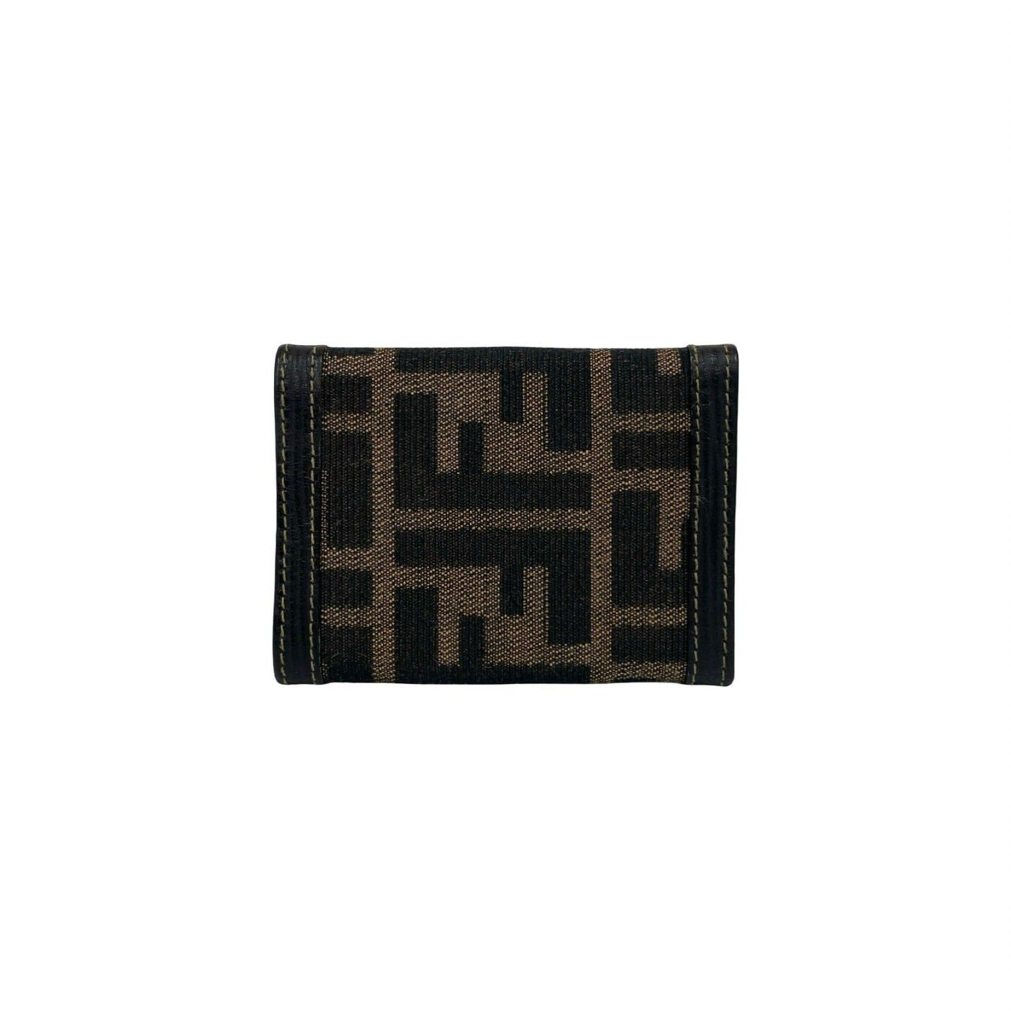 Fendi FENDI Zucca FF Canvas Leather Key Case, Cover, Holder, Black/Brown, 12110 Size ONE SIZE - 2 Thumbnail