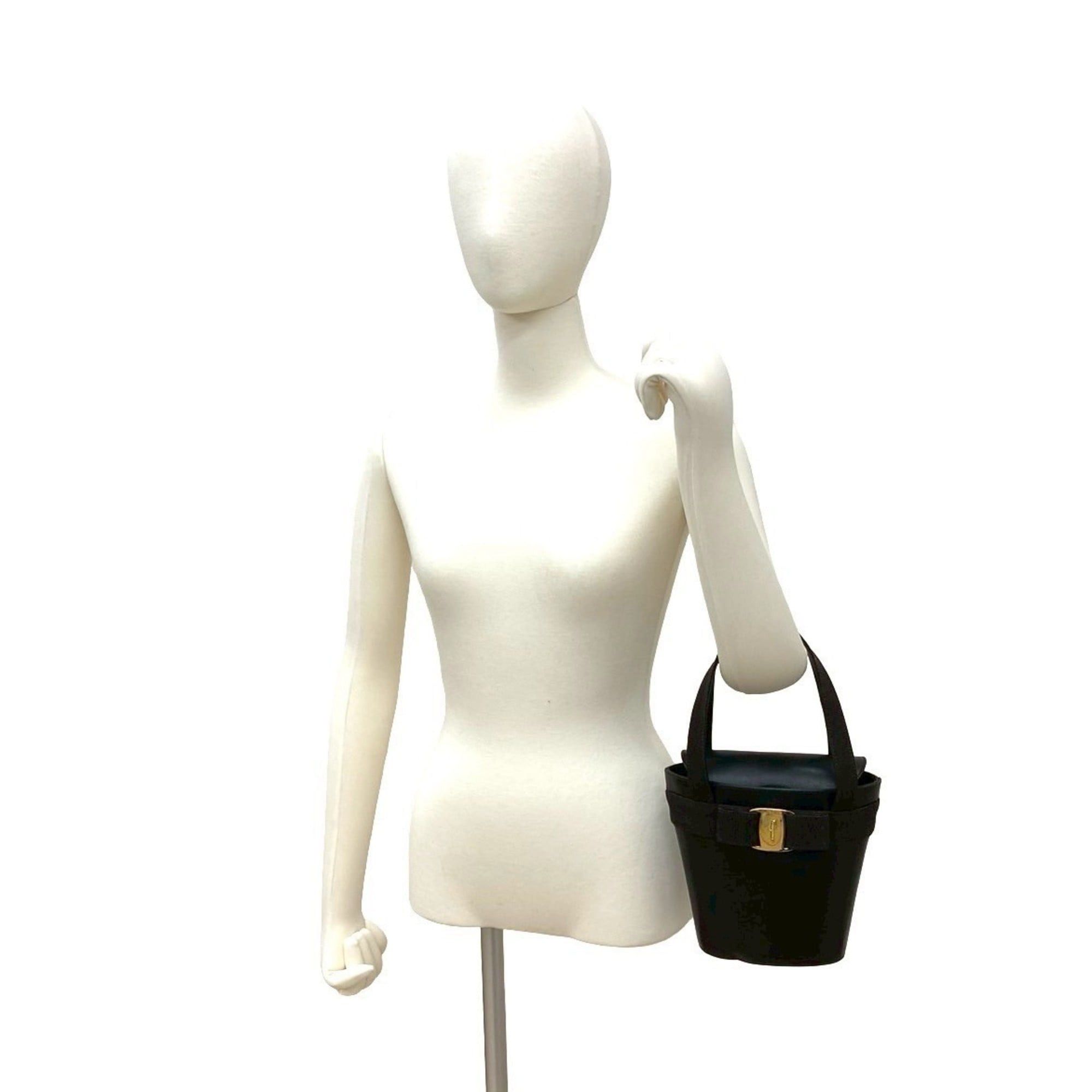 Salvatore Ferragamo Salvatore Ferragamo Vara Ribbon Leather Handbag/Mini Tote Bag, Brown, 33883 Size ONE SIZE - 2 Thumbnail