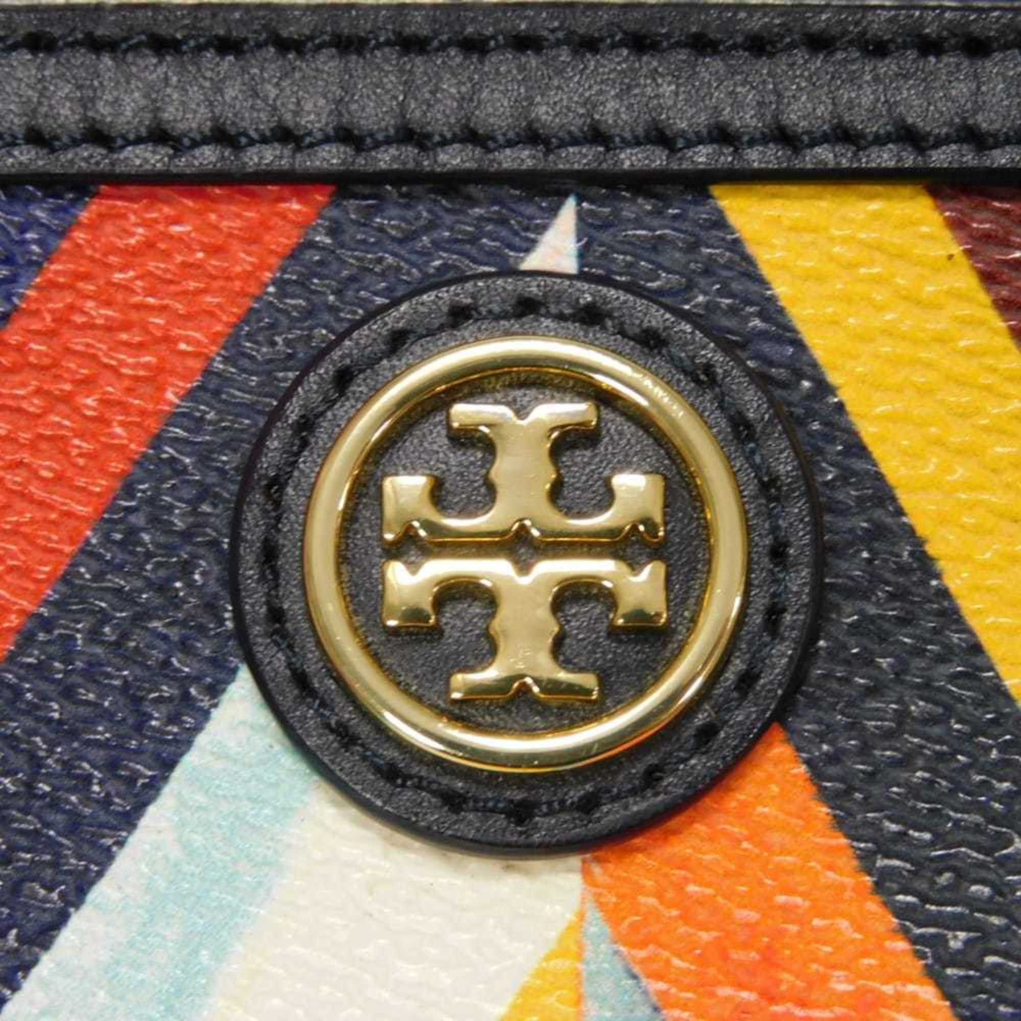 Tory Burch Tory Burch Kerrington Diamond Combo Pouch with Stripe, Double T, Metal, and PVC in Multicolor. Size ONE SIZE - 15 Thumbnail