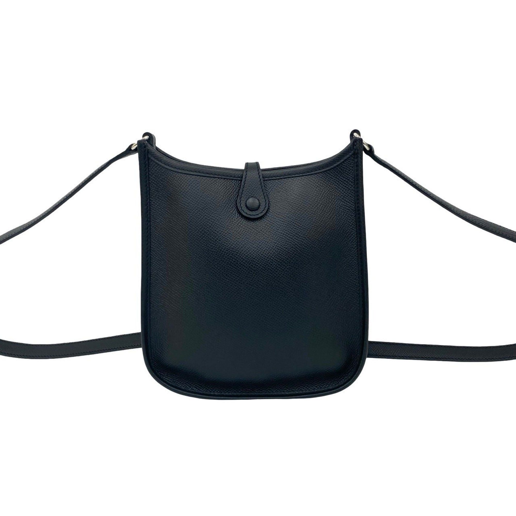 Hermes HERMES Evelyn TPM Epsom Leather Mini Shoulder Bag Pochette Noir 34250 □N Size ONE SIZE - 3 Thumbnail