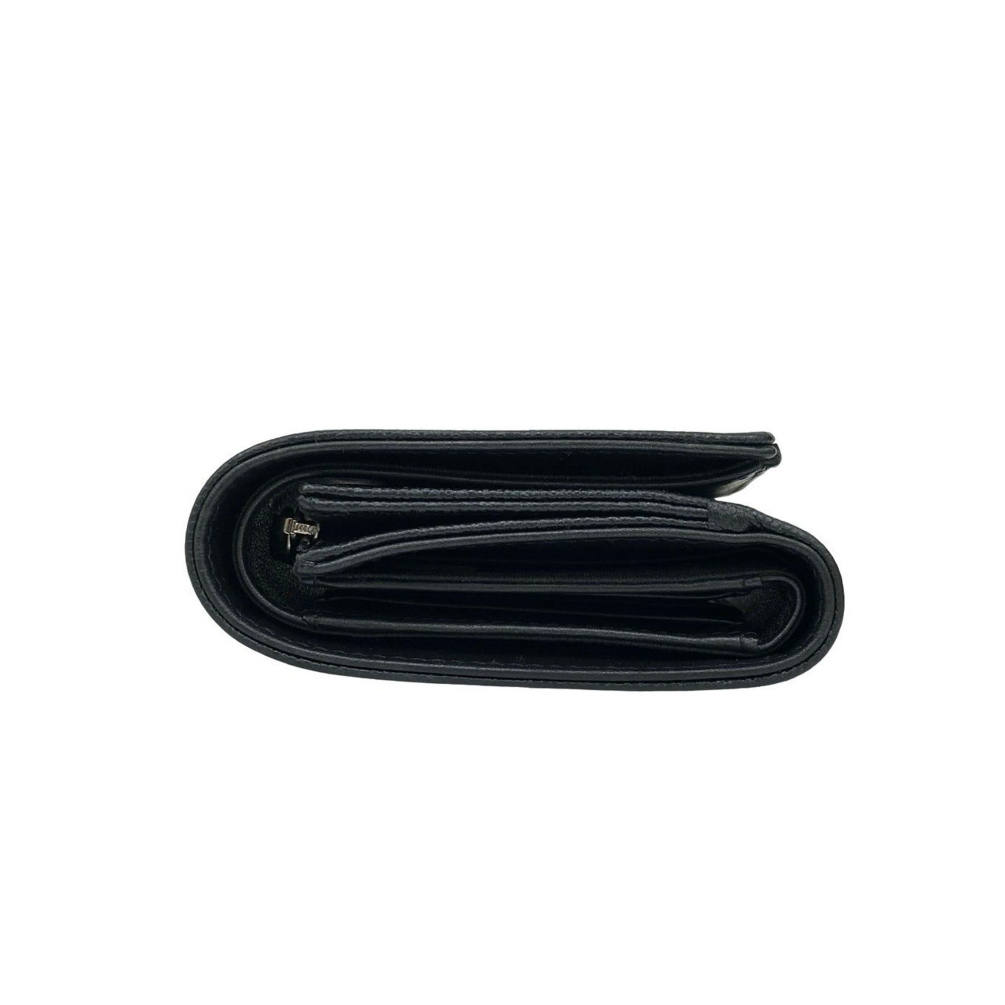 Chanel CHANEL Mademoiselle Coco Caviar Leather Tri-fold Wallet, Black, 28557 Size ONE SIZE - 5 Thumbnail