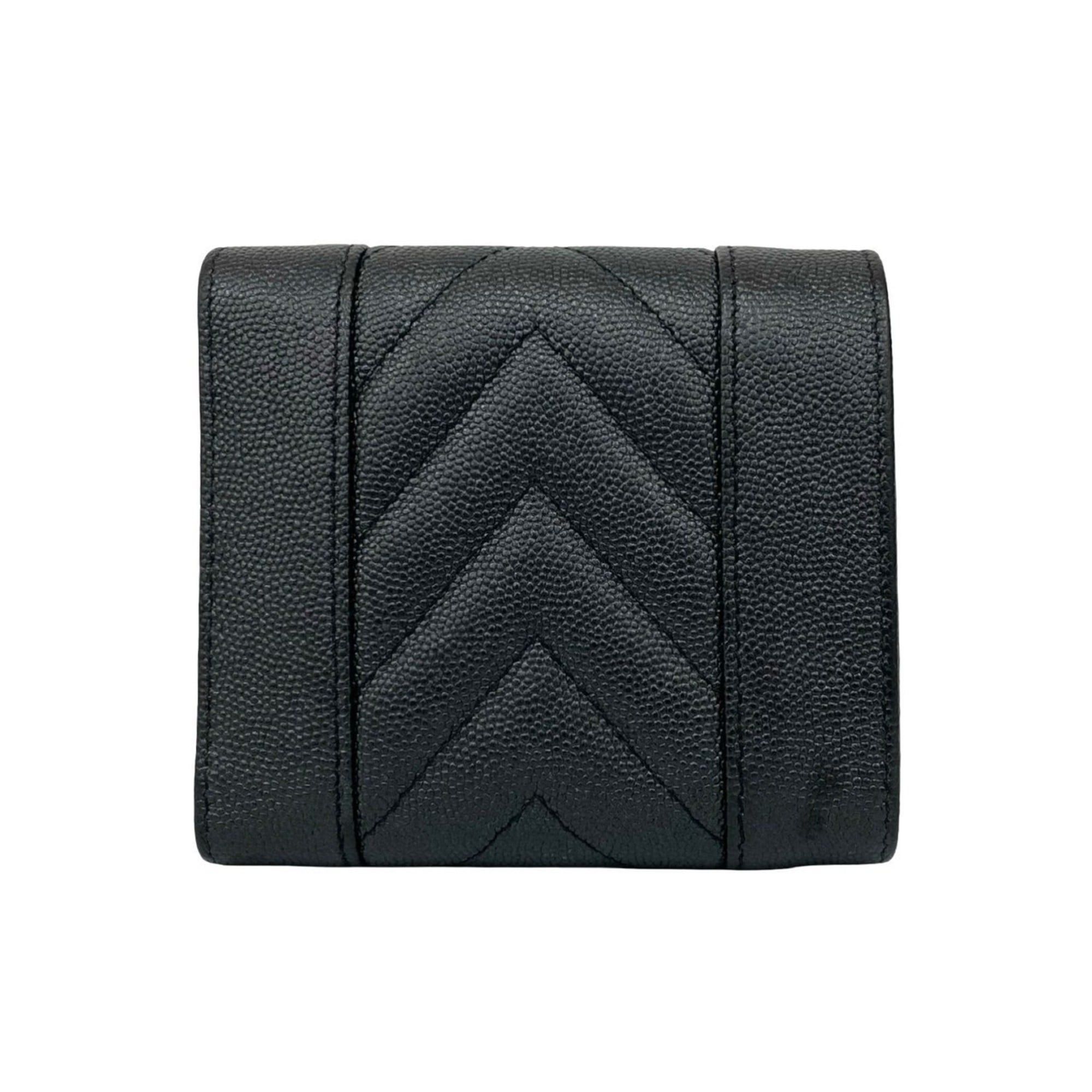 Chanel CHANEL Mademoiselle Coco Caviar Leather Tri-fold Wallet, Black, 28557 Size ONE SIZE - 2 Thumbnail