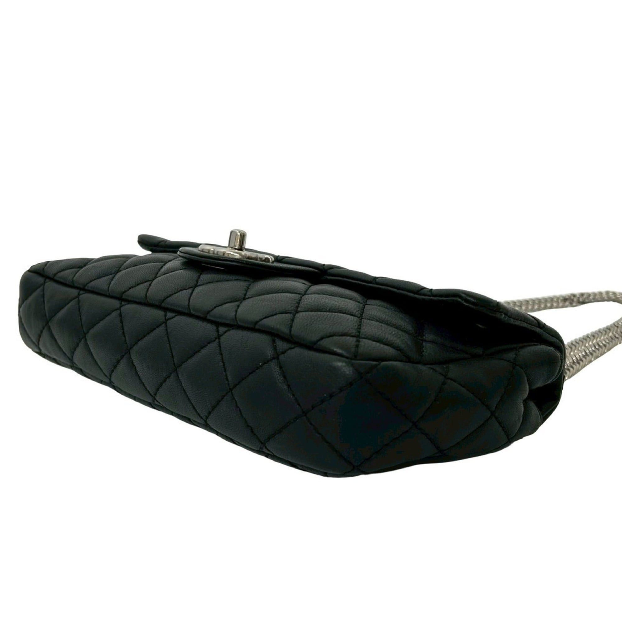 Chanel CHANEL Matelasse Coco Mark Lambskin Chain Shoulder Bag, Black, 34255 Size ONE SIZE - 8 Thumbnail