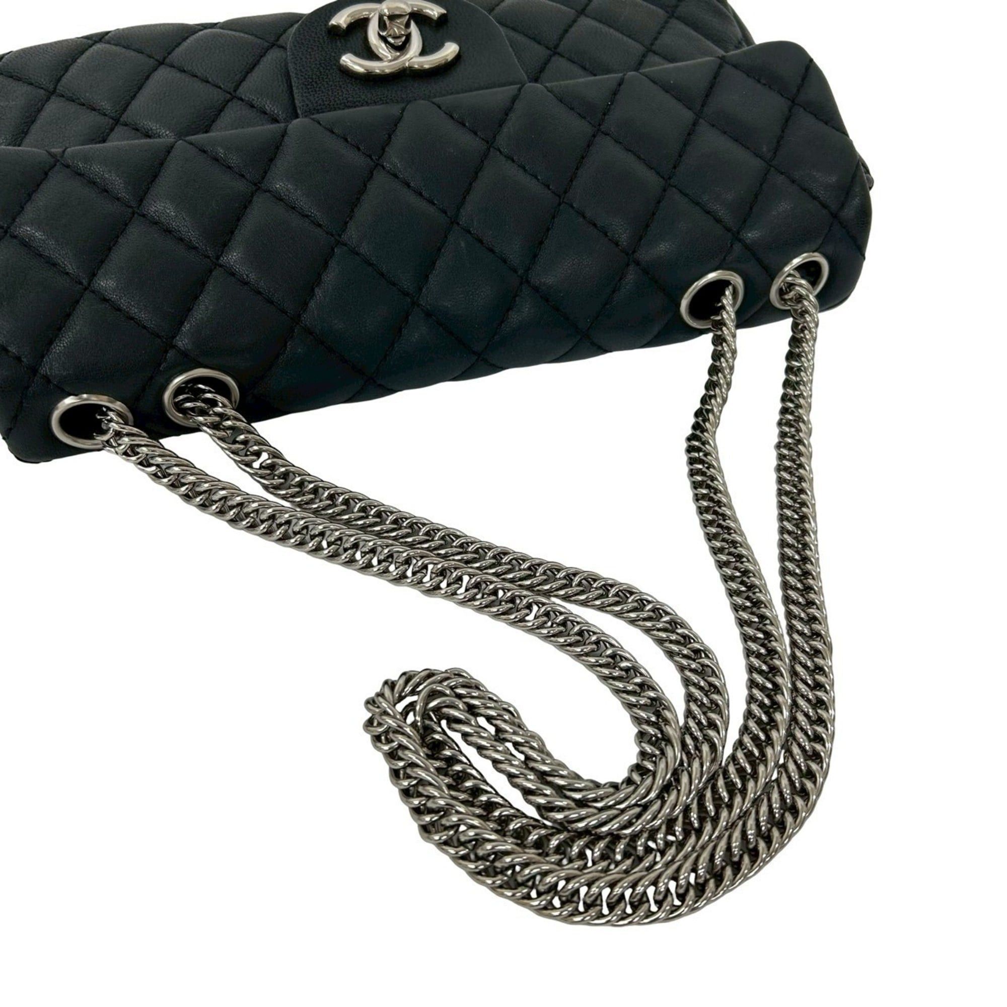 Chanel CHANEL Matelasse Coco Mark Lambskin Chain Shoulder Bag, Black, 34255 Size ONE SIZE - 4 Thumbnail