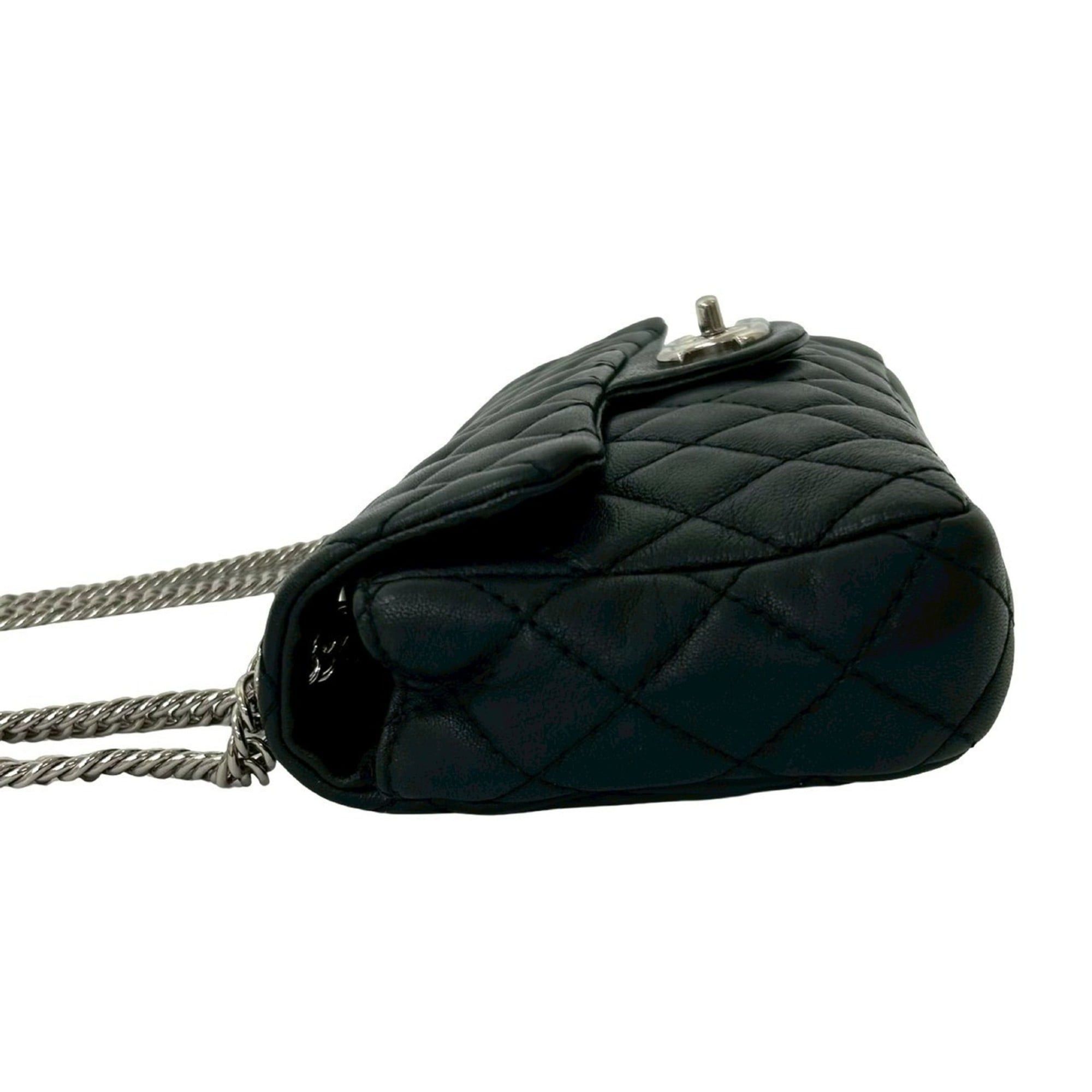 Chanel CHANEL Matelasse Coco Mark Lambskin Chain Shoulder Bag, Black, 34255 Size ONE SIZE - 5 Thumbnail