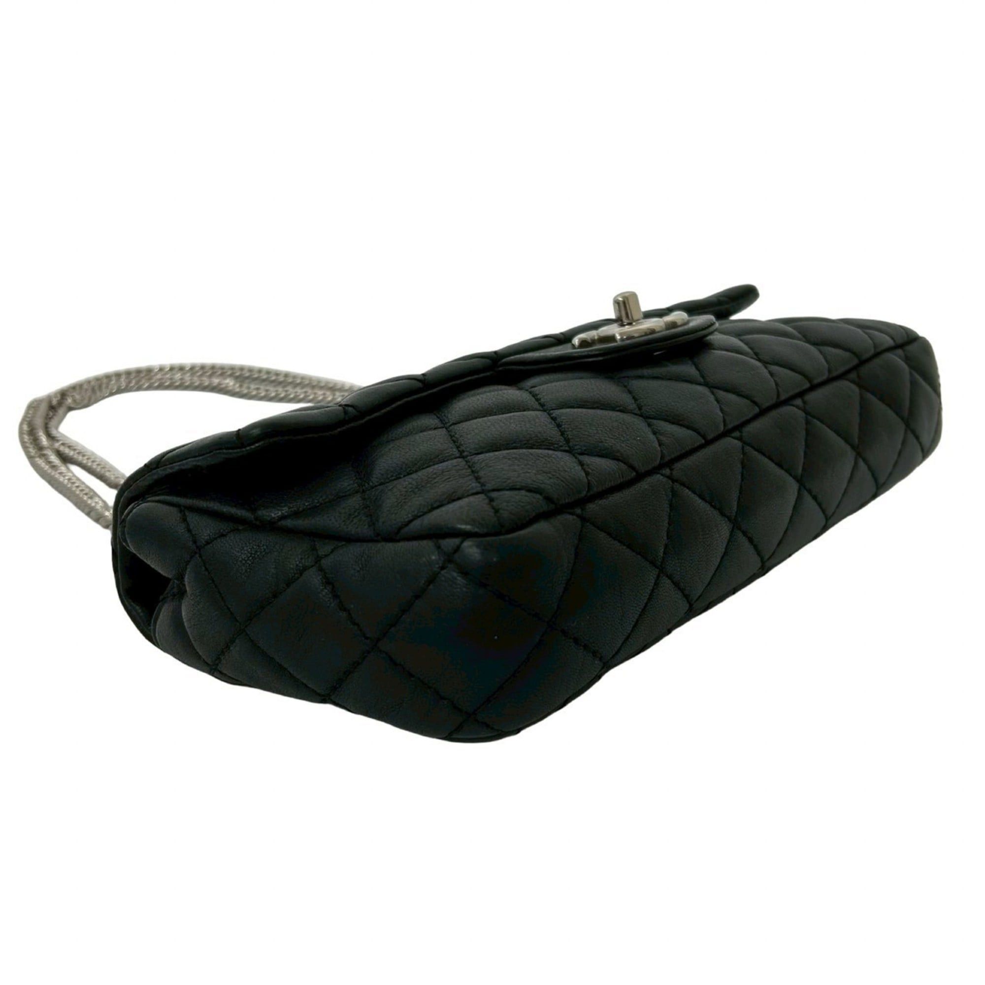 Chanel CHANEL Matelasse Coco Mark Lambskin Chain Shoulder Bag, Black, 34255 Size ONE SIZE - 7 Thumbnail