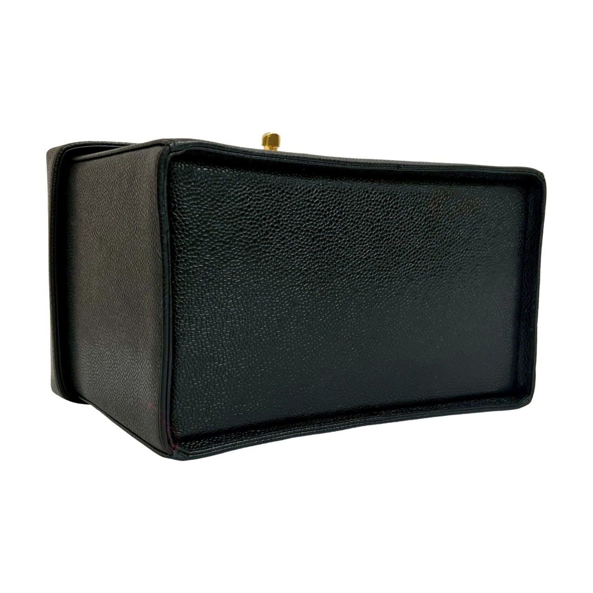 Chanel CHANEL Coco Mark Matte Caviar Leather 2-Way Shoulder Bag/Handbag Black 4839a Size ONE SIZE - 6 Thumbnail