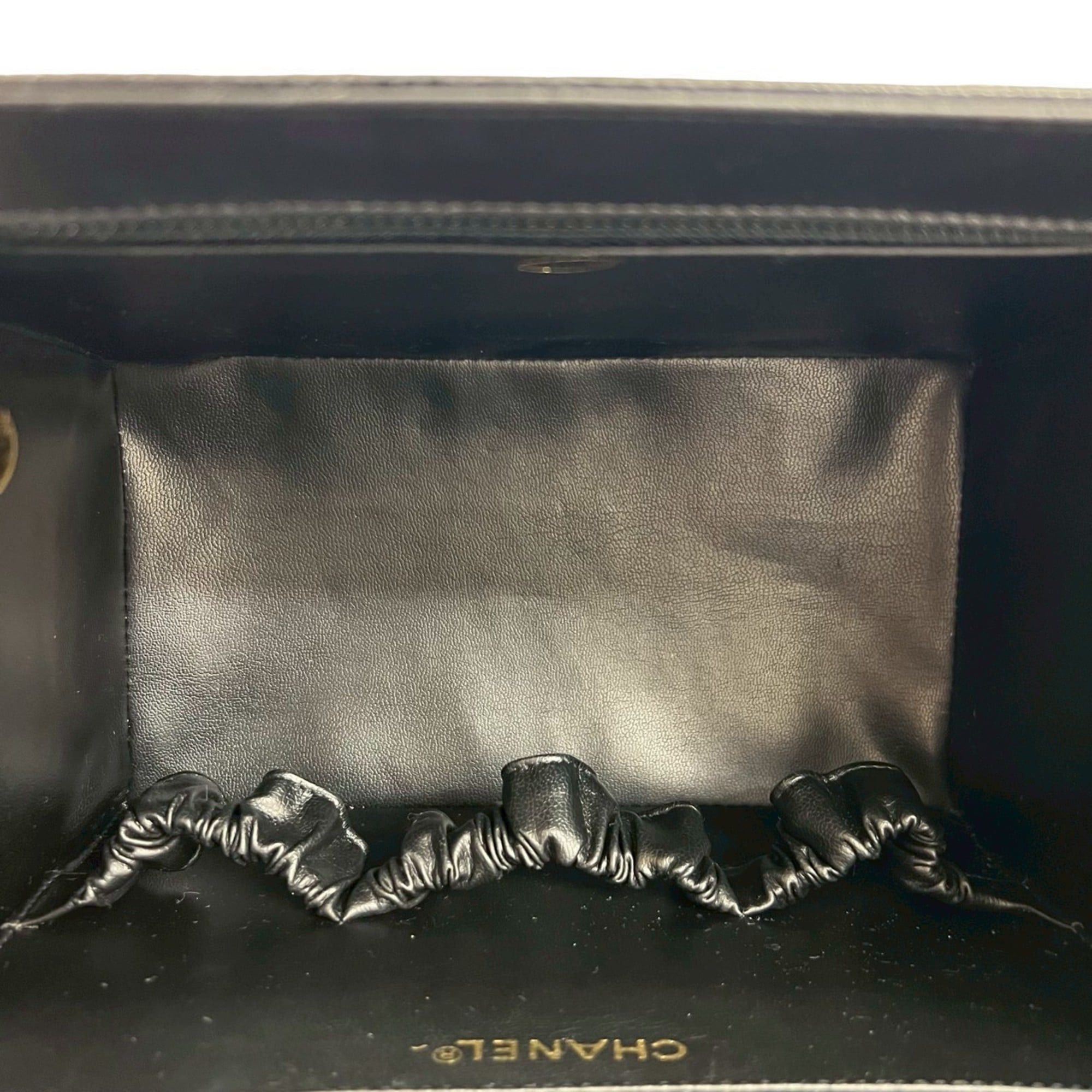Chanel CHANEL Coco Mark Matte Caviar Leather 2-Way Shoulder Bag/Handbag Black 4839a Size ONE SIZE - 8 Thumbnail