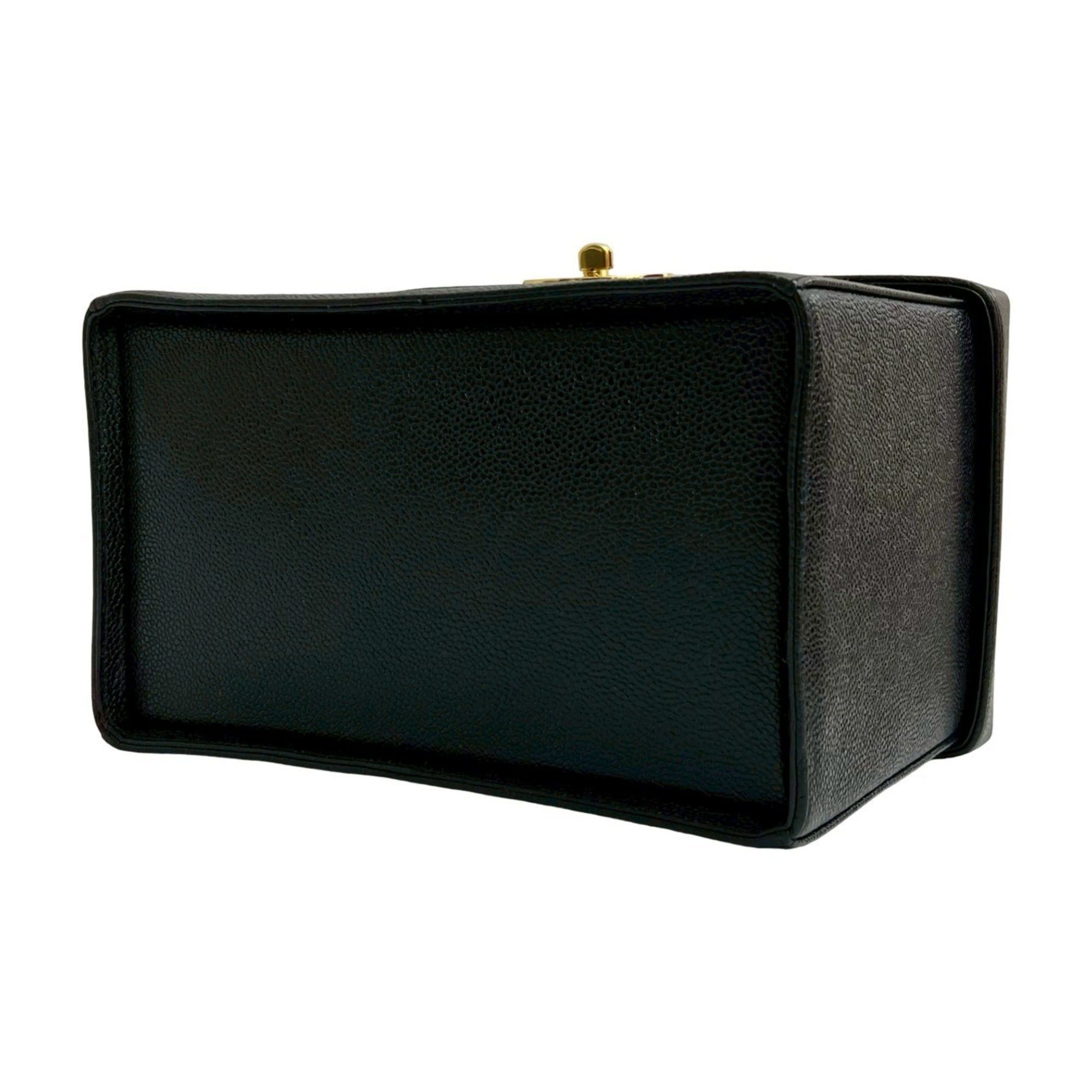 Chanel CHANEL Coco Mark Matte Caviar Leather 2-Way Shoulder Bag/Handbag Black 4839a Size ONE SIZE - 7 Thumbnail