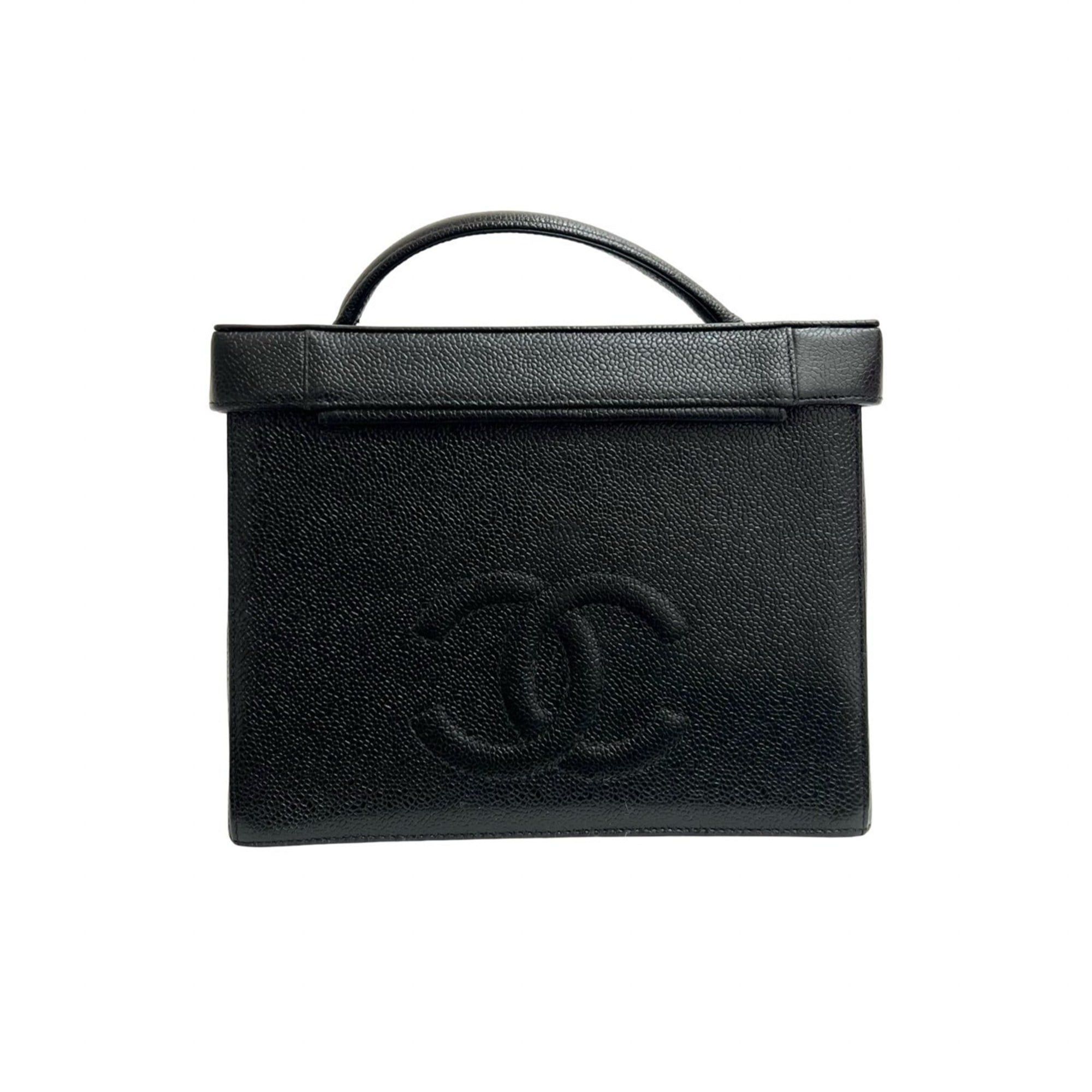 Chanel CHANEL Coco Mark Matte Caviar Leather 2-Way Shoulder Bag/Handbag Black 4839a Size ONE SIZE - 3 Thumbnail