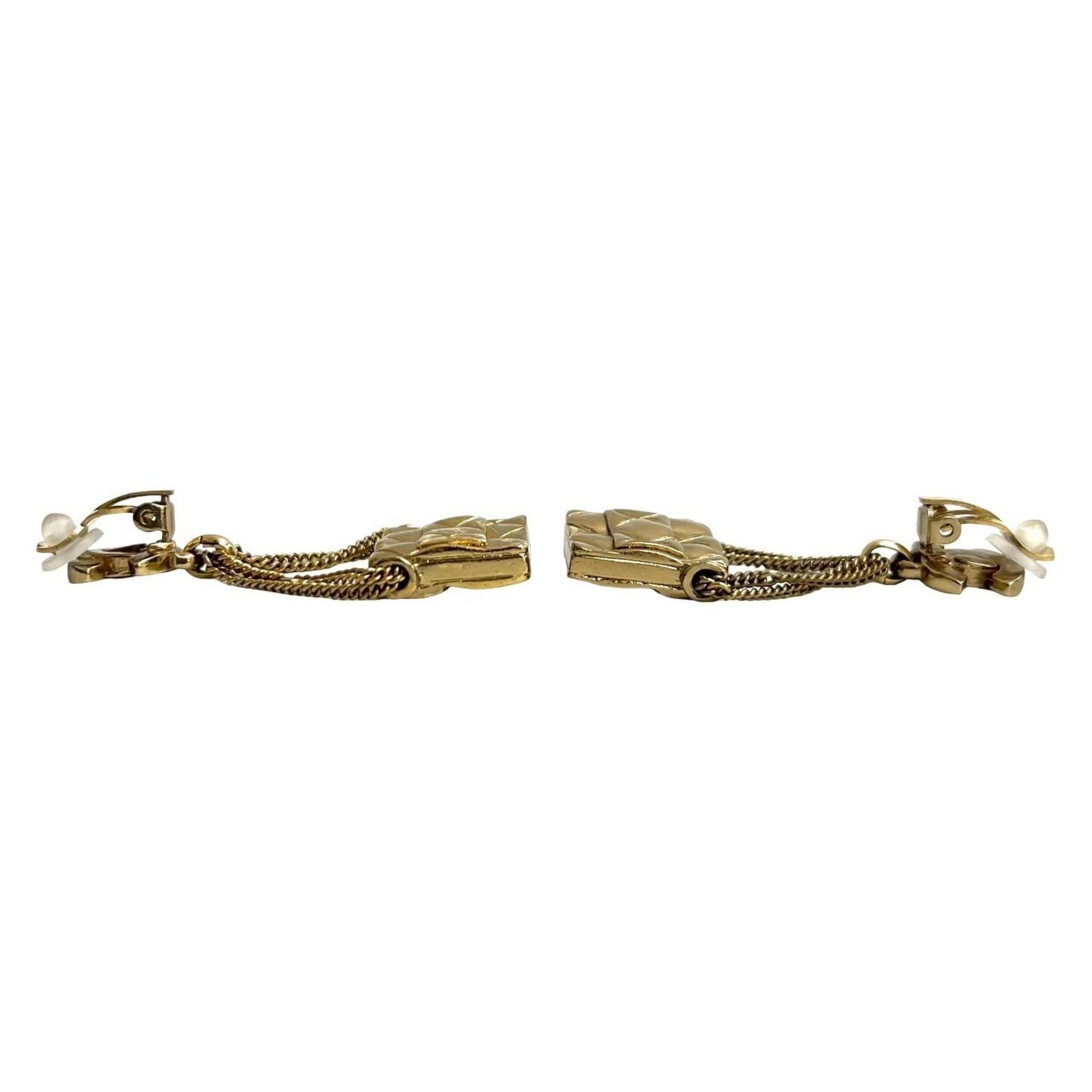 Chanel CHANEL Coco Mark Matelasse Bag Motif GP Earrings/Ear Cuffs Gold 17048 Size ONE SIZE - 4 Thumbnail