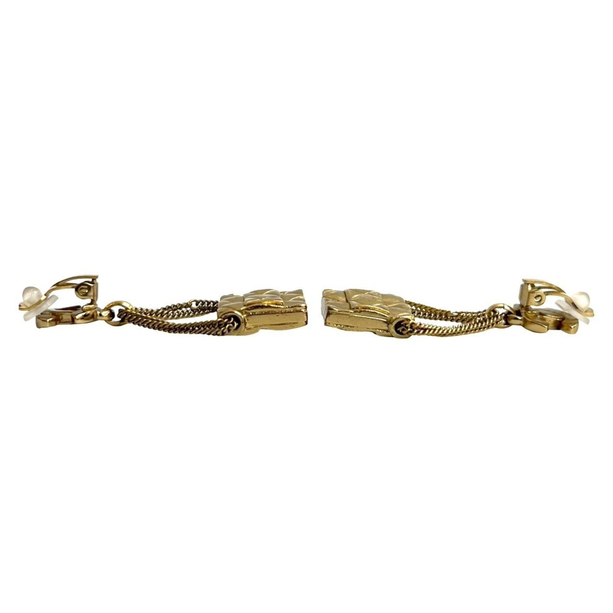 Chanel CHANEL Coco Mark Matelasse Bag Motif GP Earrings/Ear Cuffs Gold 17048 Size ONE SIZE - 3 Thumbnail